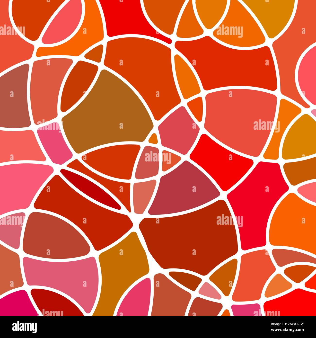 abstract vector stained-glass mosaic background - red circles Stock ...