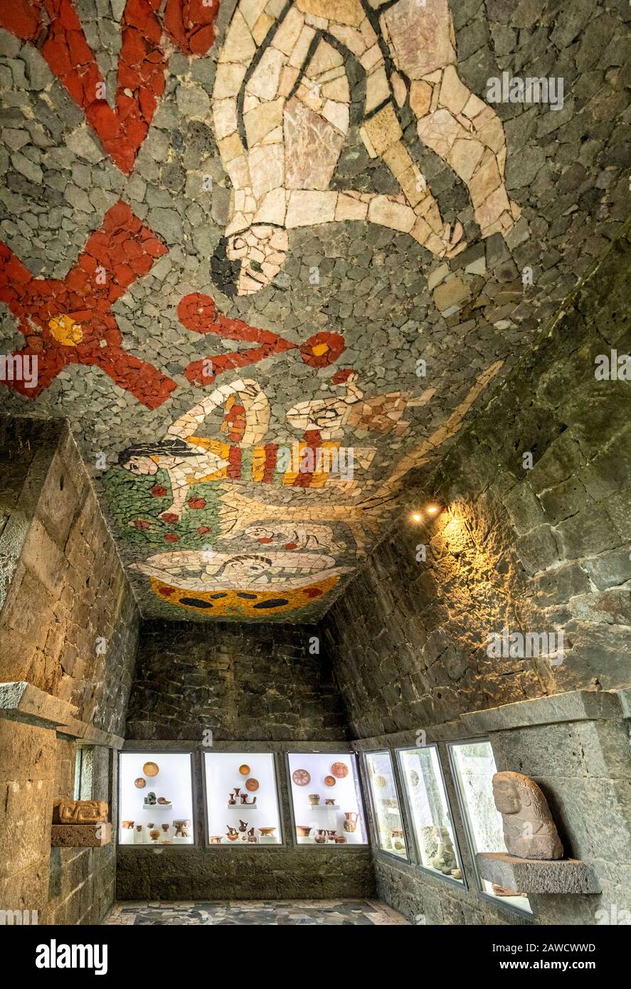 Diego Rivera's unique Anahuacalli Museum celebrates pre-Hispanic art, CDMX, Mexico. Stock Photo