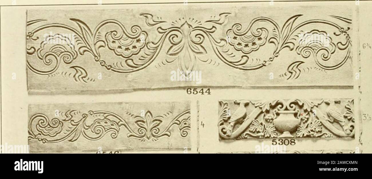 Catalog of Capitals, brackets and compo ornament for exterior and interior decoration . 5581 mx* r I: Noli;.— Measurements given arc extreme width, G . I-: . W ALTER, 157 East 44th Street, New York City. G546 -8 %*^&gt;^&^&lt;vi Stock Photo