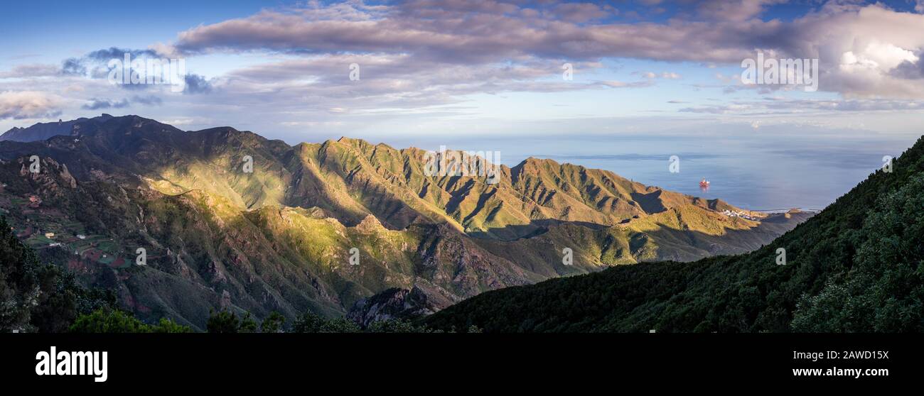 Panoramic view over Tenerife, Canary Islands Stock Photo
