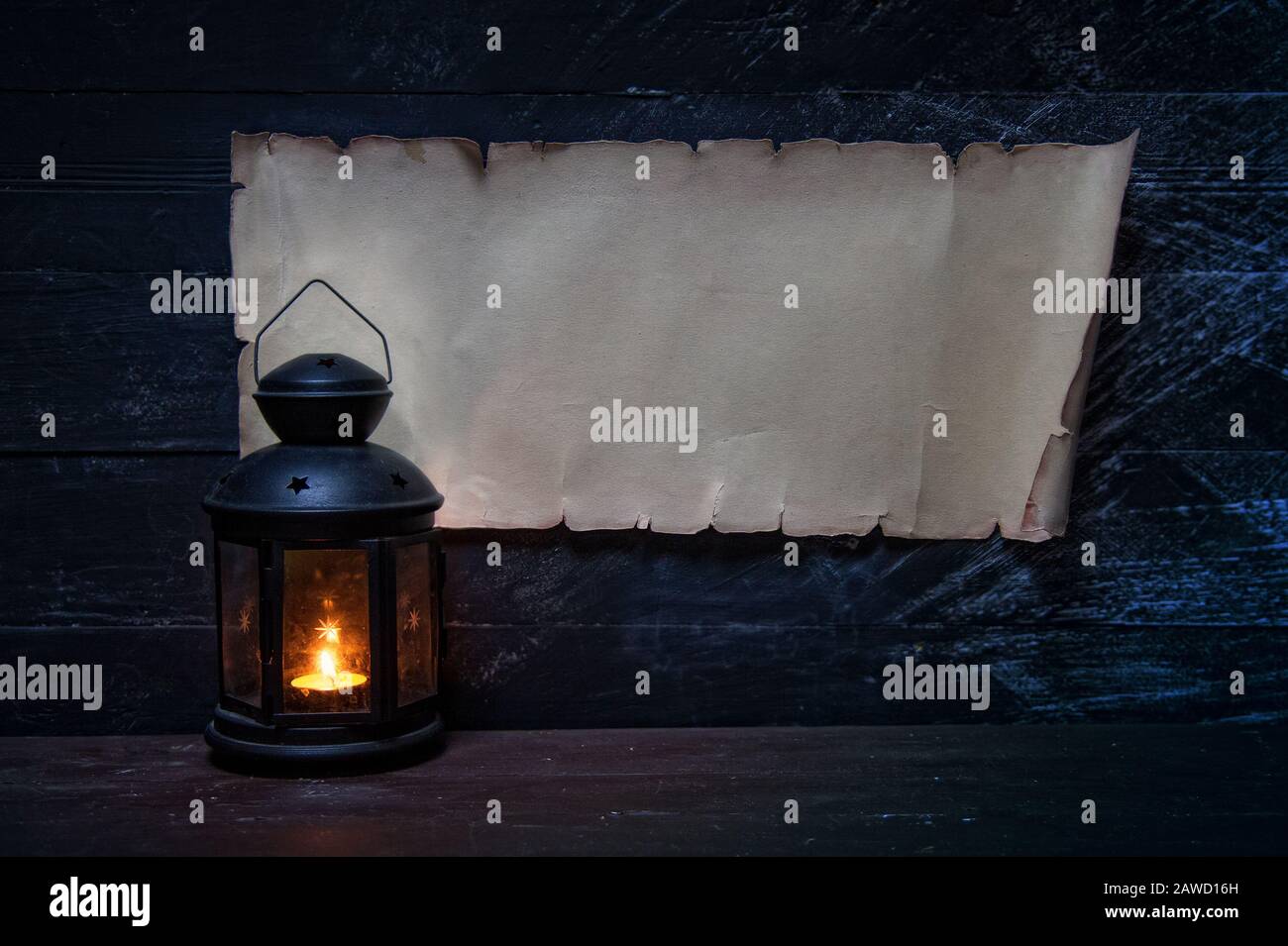 candle and parchment Stock Photo - Alamy