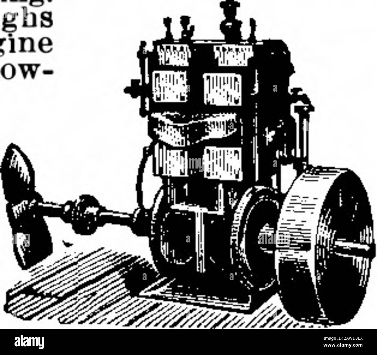 Scientific American Volume 76 Number 13 (March 1897) . THE IMPROVED GAS ENGINE. Two cylinders in one casting.Occupies less space and weighsless for its power than any enginemade. Can be used wherever pow-er is required. Either sta-tionary or marine. No Are.No heat. No smoke. No li-censed engineer required. B3T Send for catalogue.SINTZ GAS ENGINE CO..Grand Rapids,Mich., 17. S. A,. POWER? POWER? POWERS Fifty per cent, increase at no additional expense.VICTOR VAPOR ENGINE. LOCAL ftGENTS WANTED. Steam and Vapor launches Row and Sail Boats.Send for catalogue. Specify*one wanted. TH0S. KANE A. 00. 6 Stock Photo