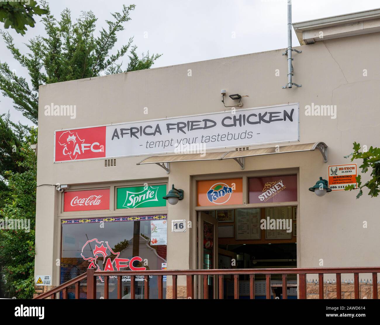 Africa Fried Chicken cafe in the town of Swellendam, Western Cape, South Africa Stock Photo