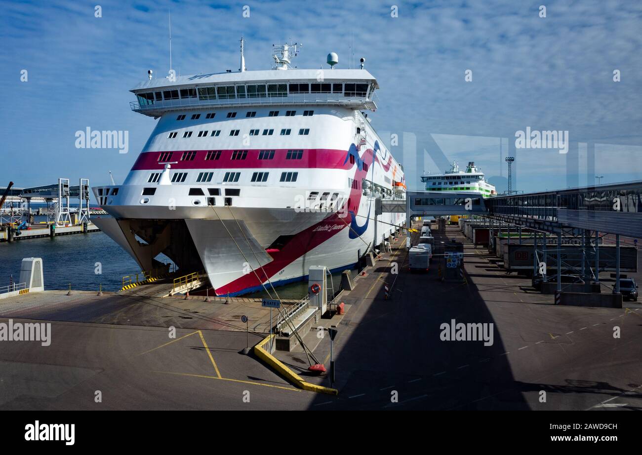 23 April 2019, Tallinn, Estonia. High-speed passenger and car ferry of