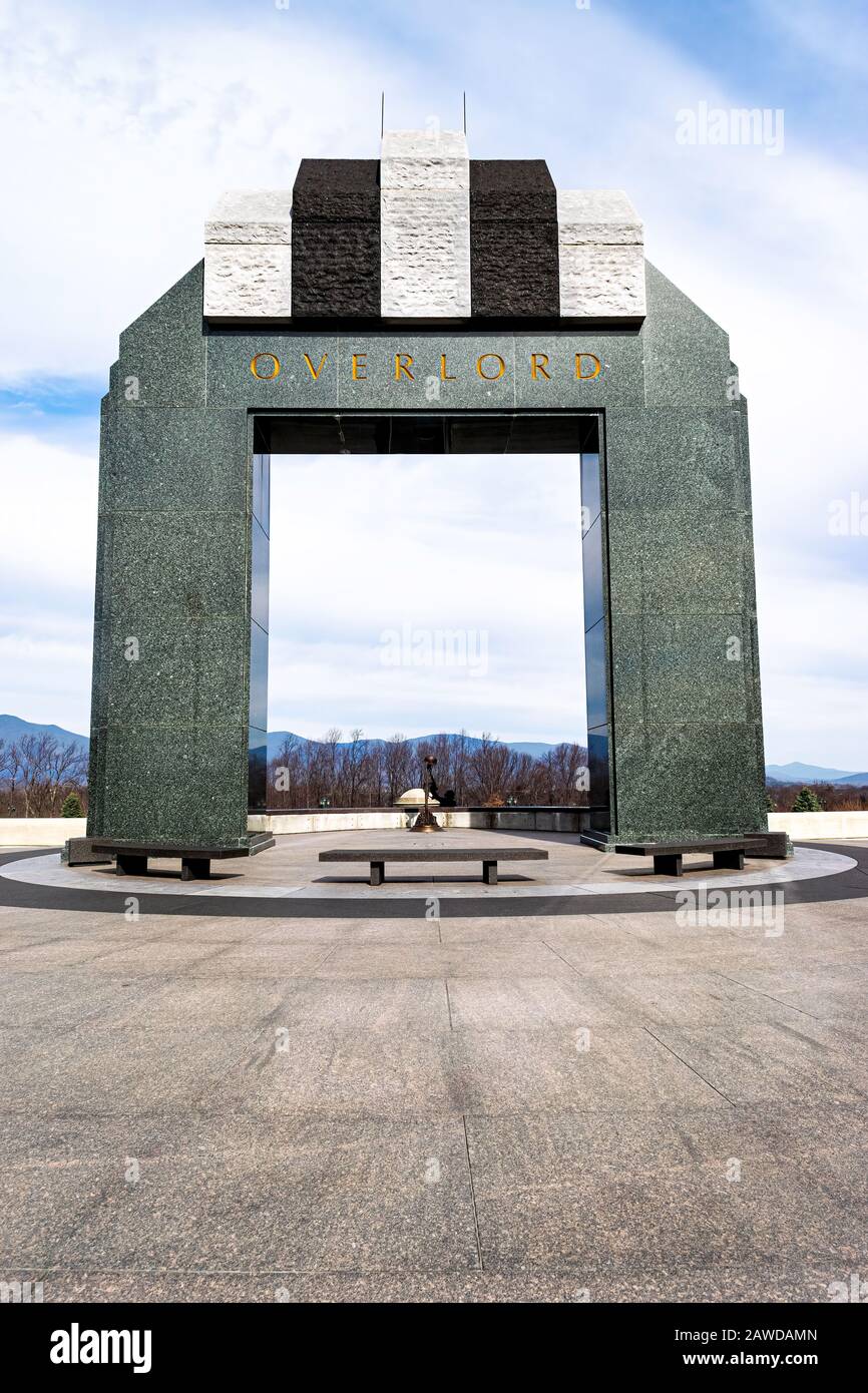 Operation Overlord Arch at National D-Day Memorial Bedford, Virginia Stock Photo