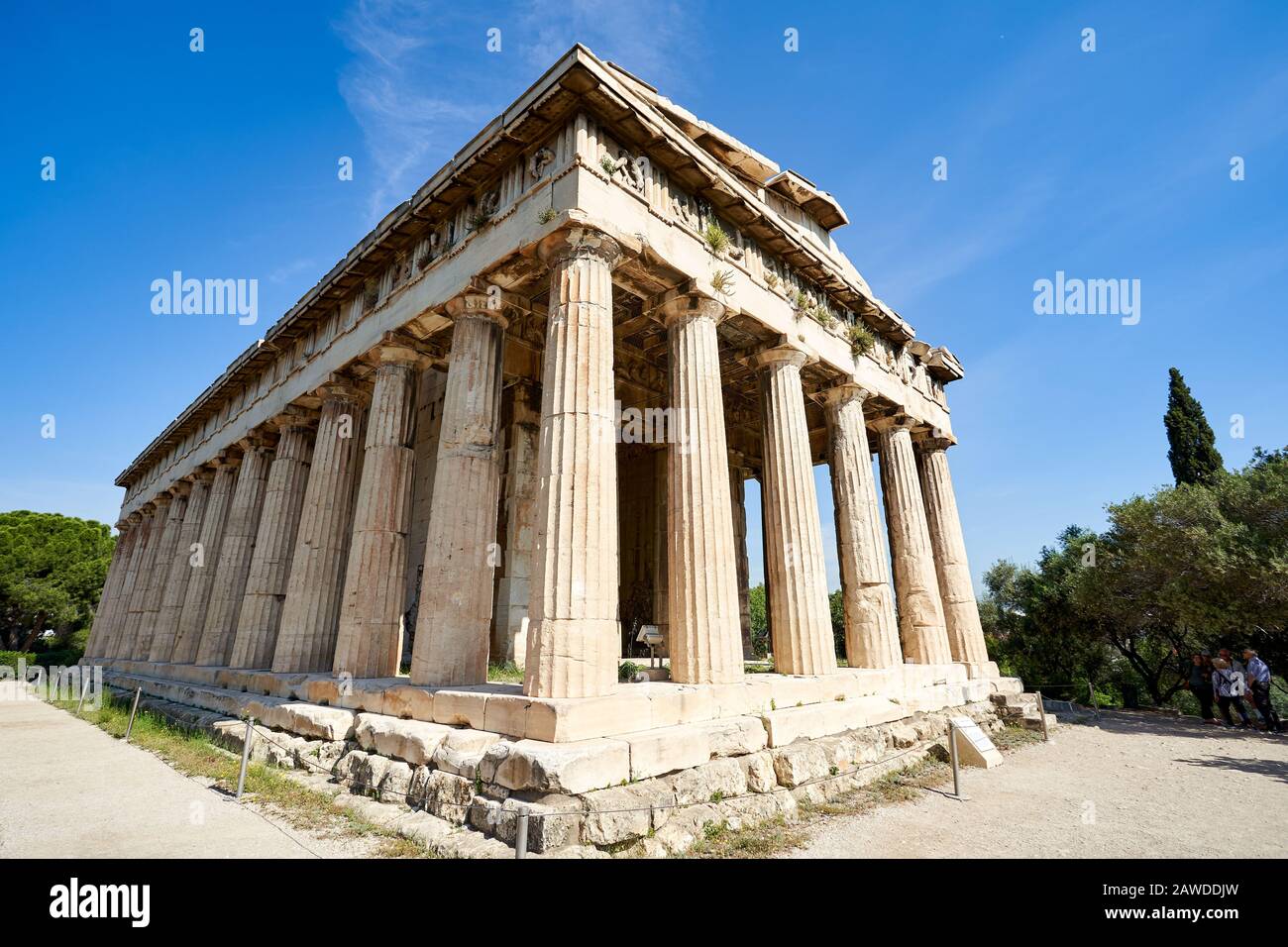 ATHENS, GREECE - 2019 May 18: old ancient ruins Roman Agora in a summer day in Acropolis Greece, Athens Stock Photo