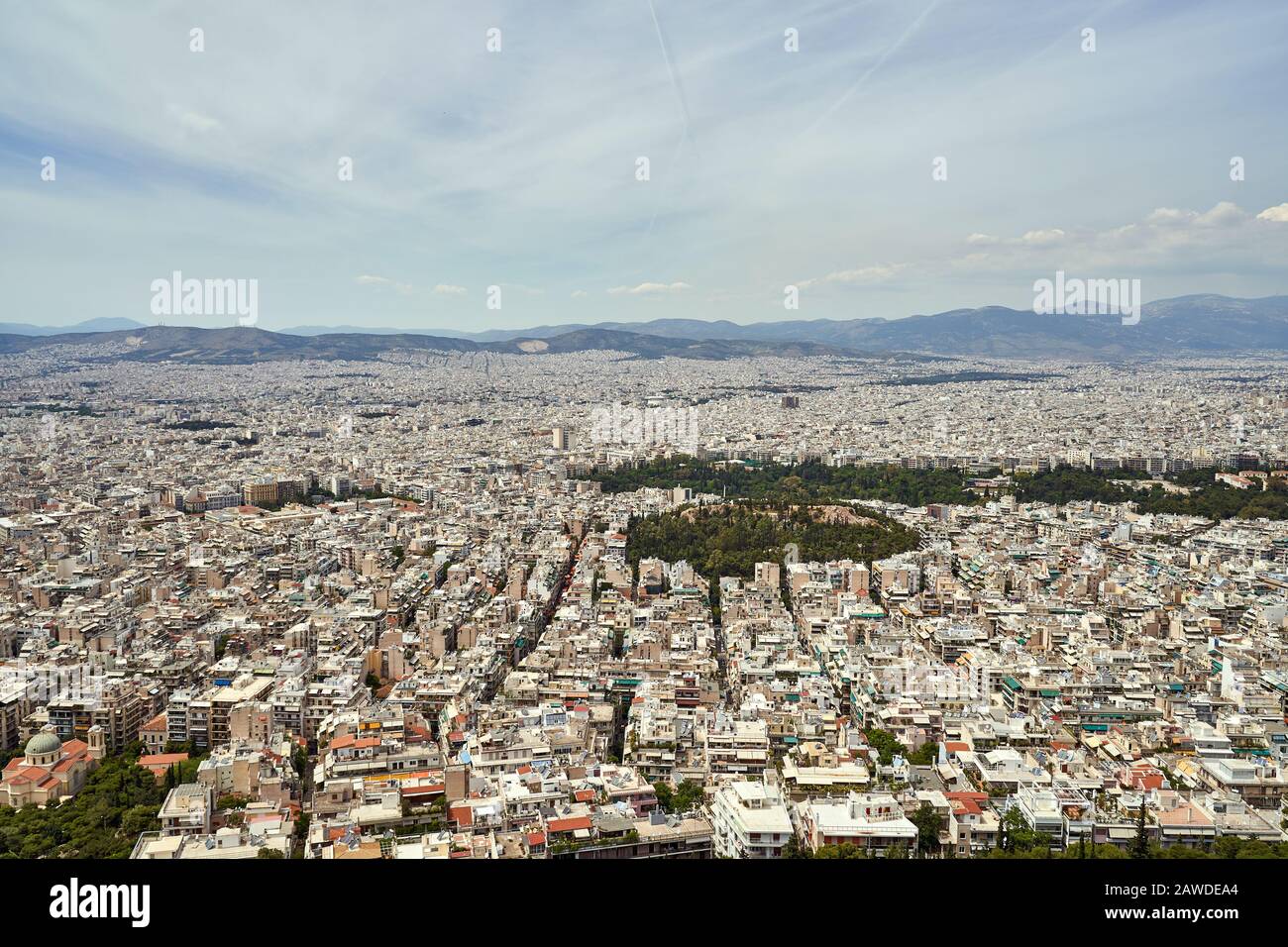 Views of the city of Athens in Greece in Summer Stock Photo