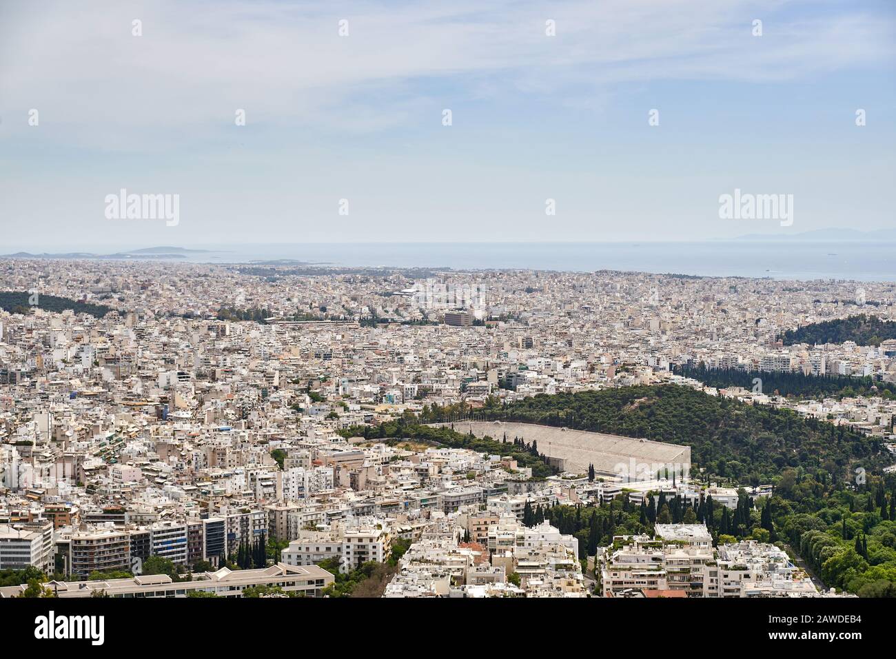 Views of the city of Athens in Greece in Summer Stock Photo
