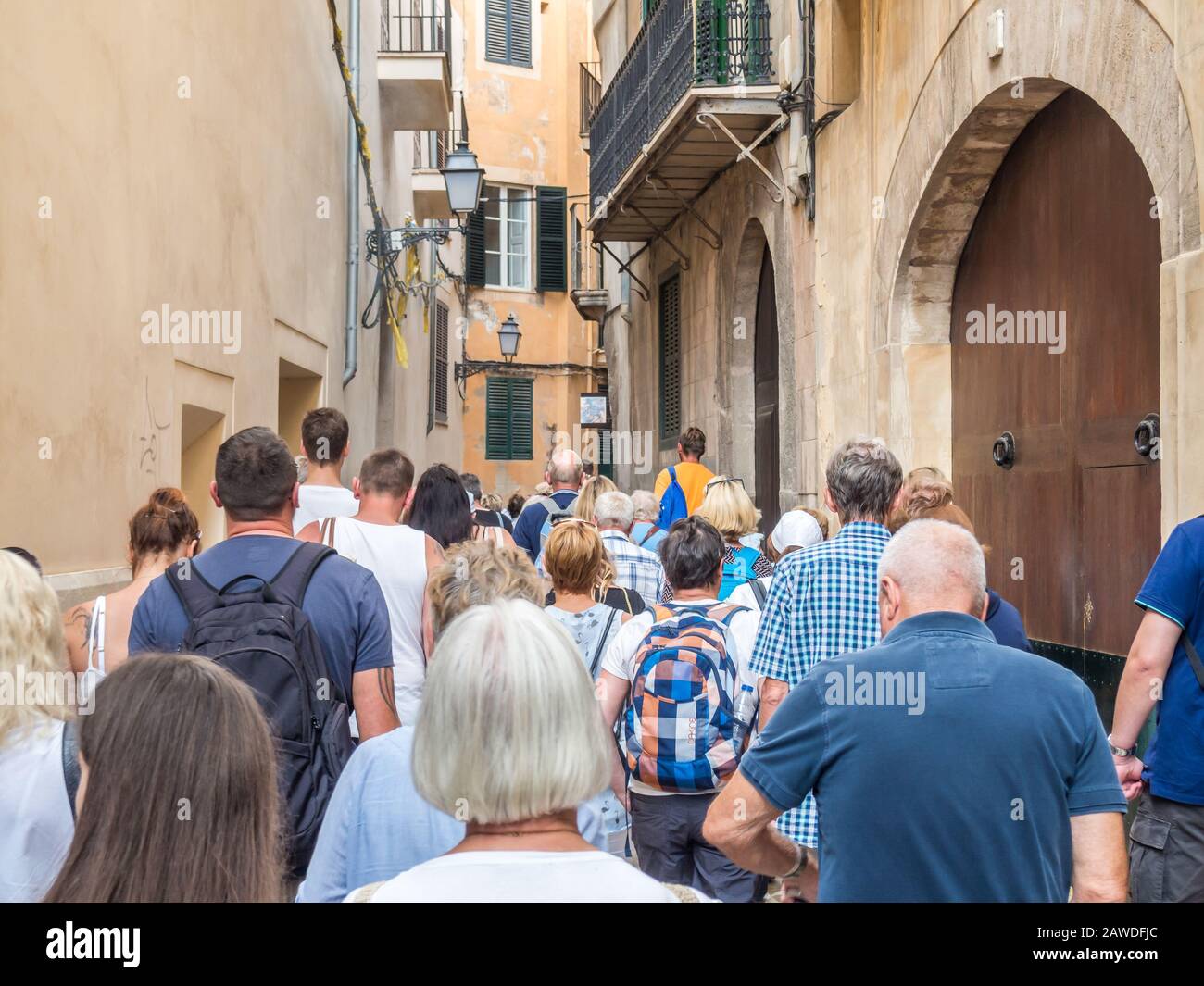 Tourism group of people Stock Photo