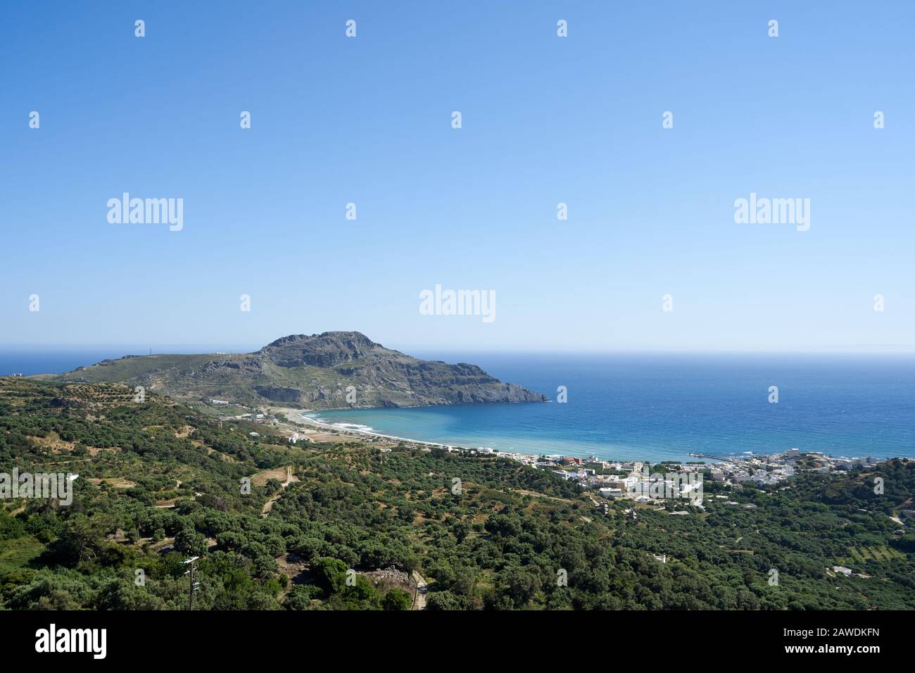 Southern crete panorama, Greece in summer Stock Photo
