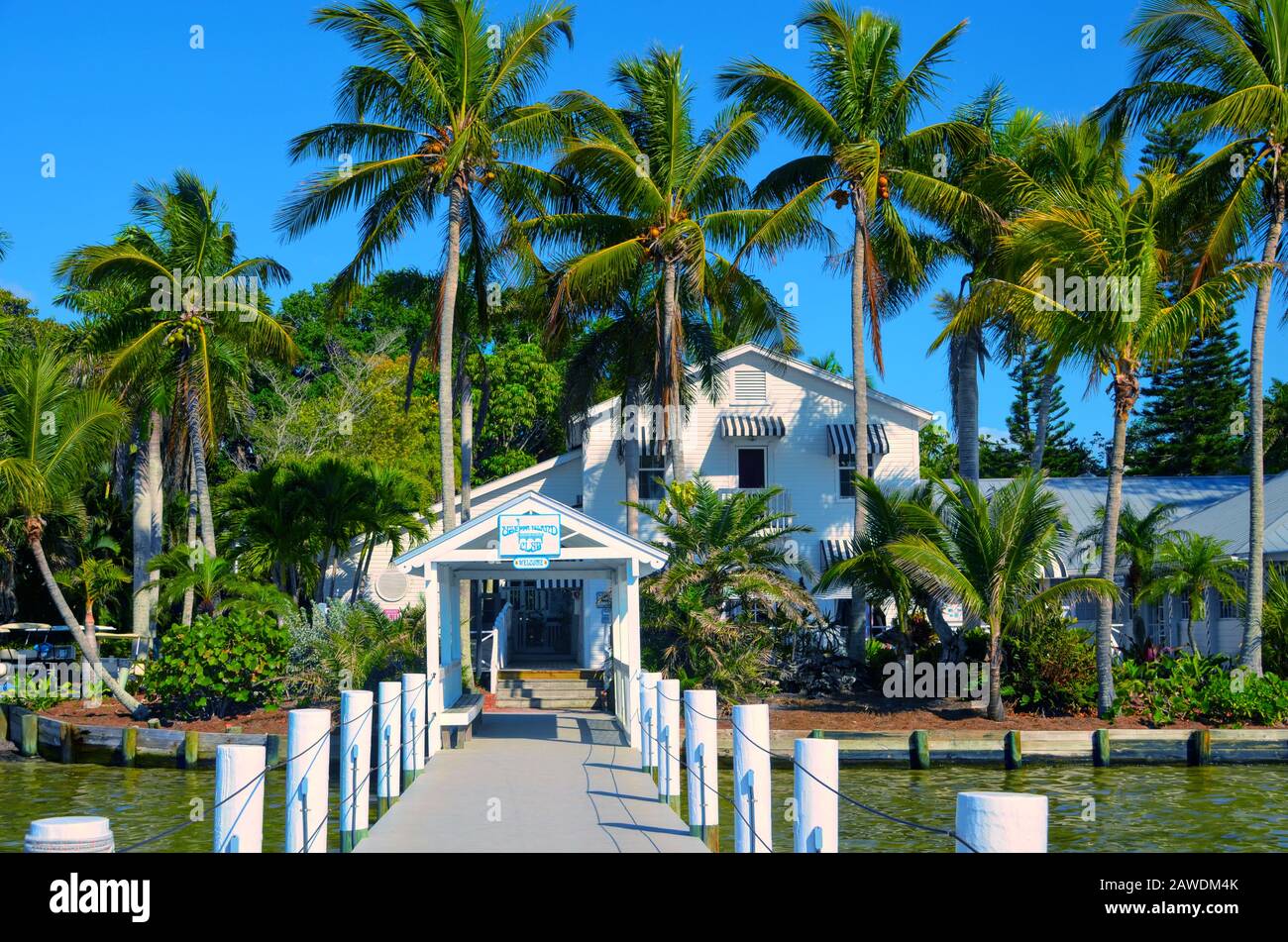 at the Useppa Island Marina Stock Photo Alamy