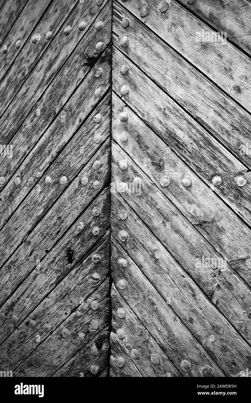 Wood texture on wall, backgrounds and construction Stock Photo