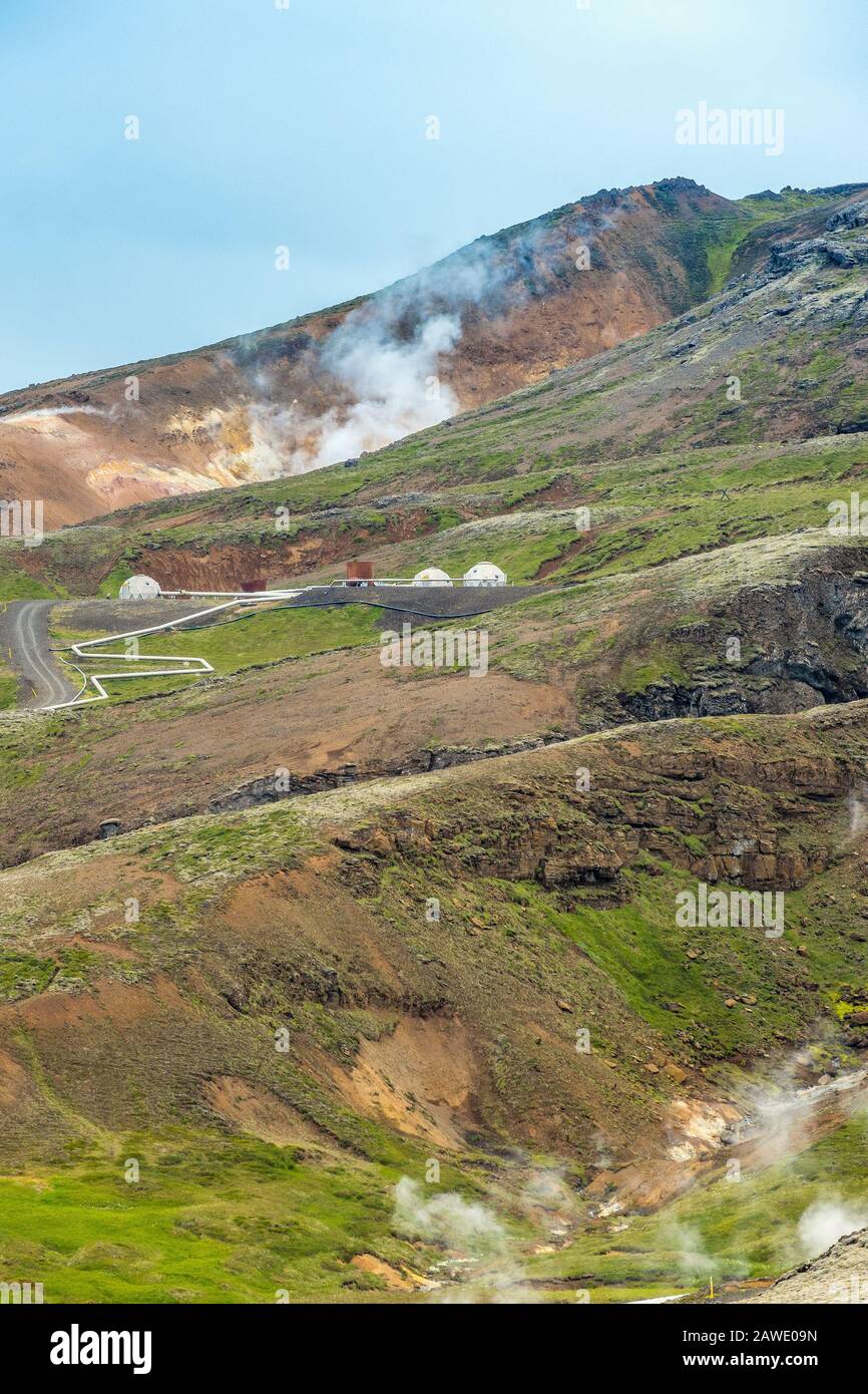 Icelandic Volcanic Landscape, Iceland Stock Photo