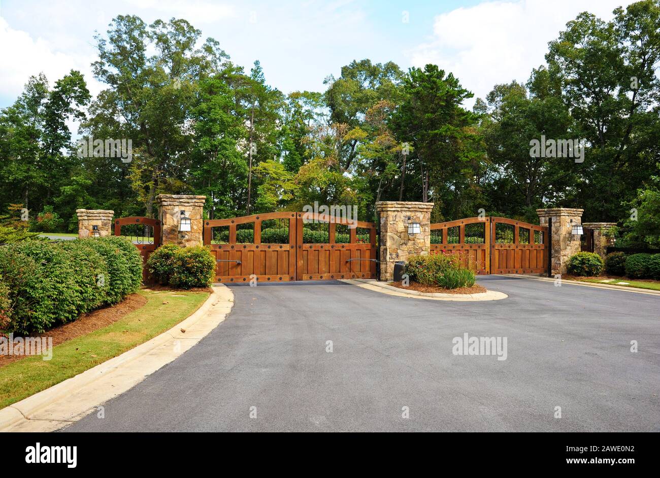 Residential Gated Entrance High Resolution Stock Photography and Images