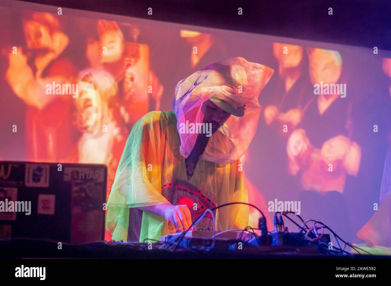 Malmo, Sweden. 08th Feb 2020. Japanese electronic music duo WaqWaq Kingdom made by singer Kiki