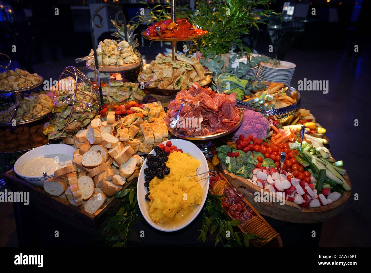 Montreal,Quebec,Canada,February 7,2020.Display of a gourmet buffet at a  reception. Montreal,Quebec,Canada.Credit:Mario Beauregard/Alamy News Stock  Photo - Alamy