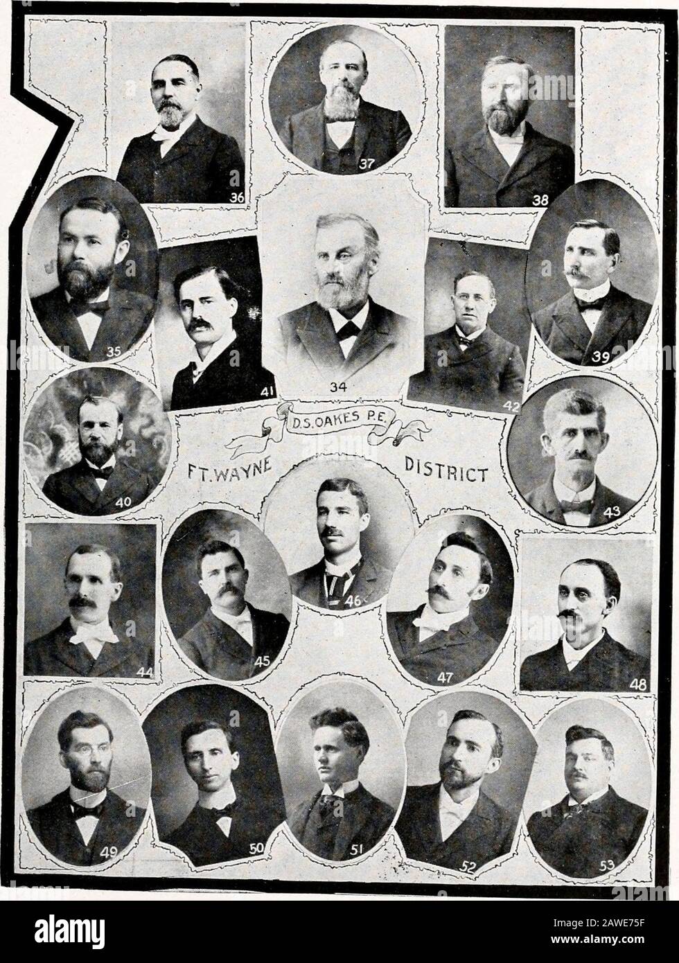 Historical data and life sketches of the deceased ministers of the Indiana Conference of the Evangelical Association, 1835 to 1915 . 14. S. H. Baumgaitner 15. Thos. Finkbeiner 16. J. O. Hosier 17. S. S. Albert 18. E. J. Nitsche 19. L. S. Fisher 20. W. S. Tracy 21. James Wales 22. W. G. Braeckly 23. H. H. Reinoehl 24. F. Waliiier 25. P. L. Browns 26. J. W. Feller 27. E. Q. Laiideman 28. M. L. Scheidler 29. C. D. Kiggenberg 30. A. J. Wiesjahn 31. S. C. Cramer 32. F. F. McCliire 33. E. Werner 40 INDIANA CONFERENCE—1901. 34. D. S. Oakes 35. J. H. Evans 36. D. E. Maitz 37. H. Schleucher 38. J. E. S Stock Photo