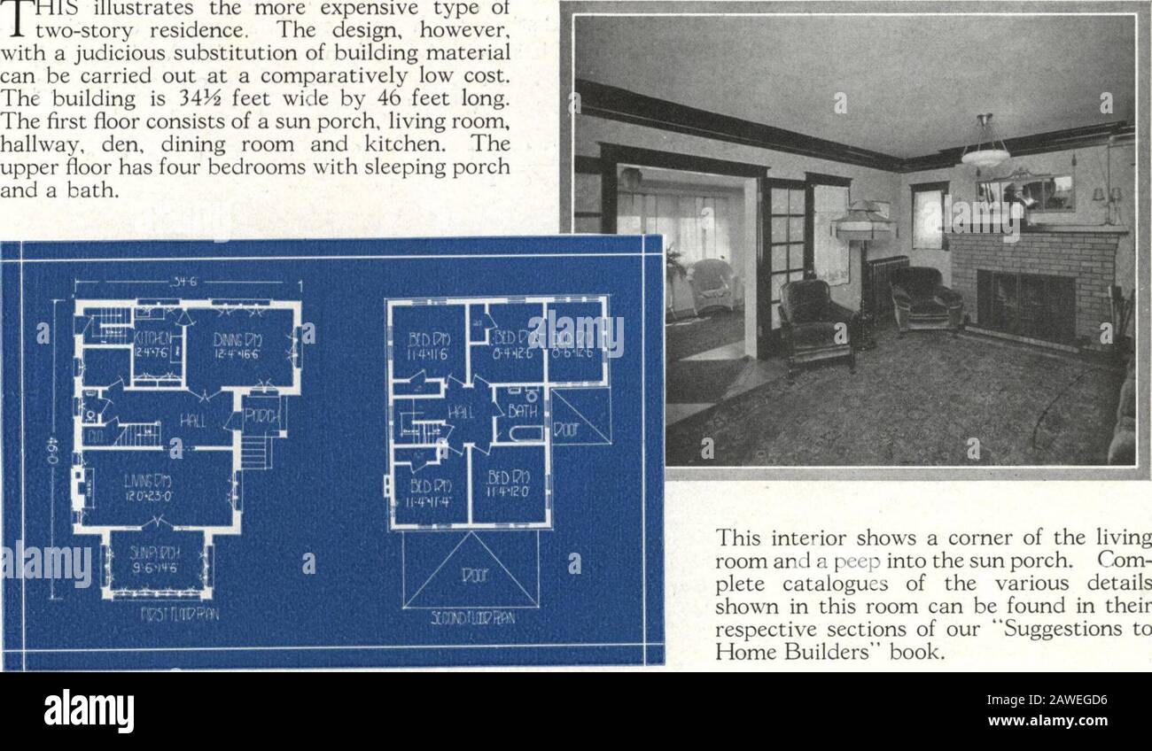 Architectural Economy Vol1 This Illustrates The More Expensive Type Oftwo Story Residence The Design However With