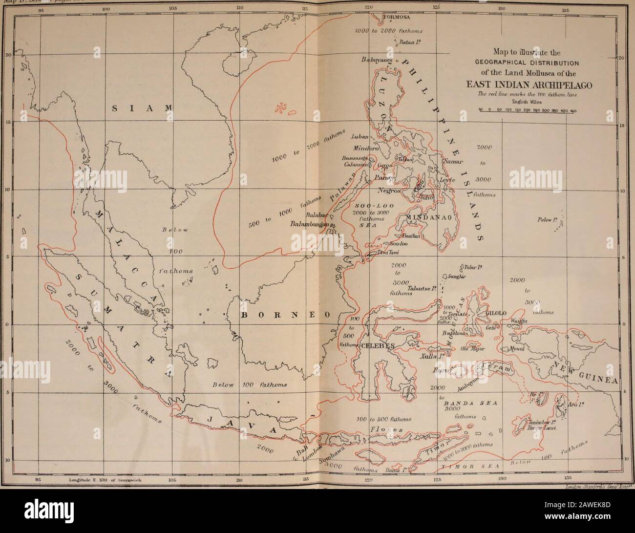 The Cambridge natural history . tcnd^yv SianJarci.s GcoQ^T^^y* Map ]3 ? BeJwccn piif](.s 308 nnd .Wf). taadon MsamDiui & c«. TAVA AND BORNEO JO9 It seems not impossiljle, from the point of view of the landMolhisca only, that the Sunda Islands may at one time havestretched nuich farther into the Bay of Bengal, prolonged, per-haps, into what are now the Andaman and Nicobar groups,while Ceylon and the western side of the Deccan, united into onecontinuous piece of land, and possibly separated from N. India Ijya wide stretch of sea, extended farther eastw^ard in a long island,or series of islands. Stock Photo
