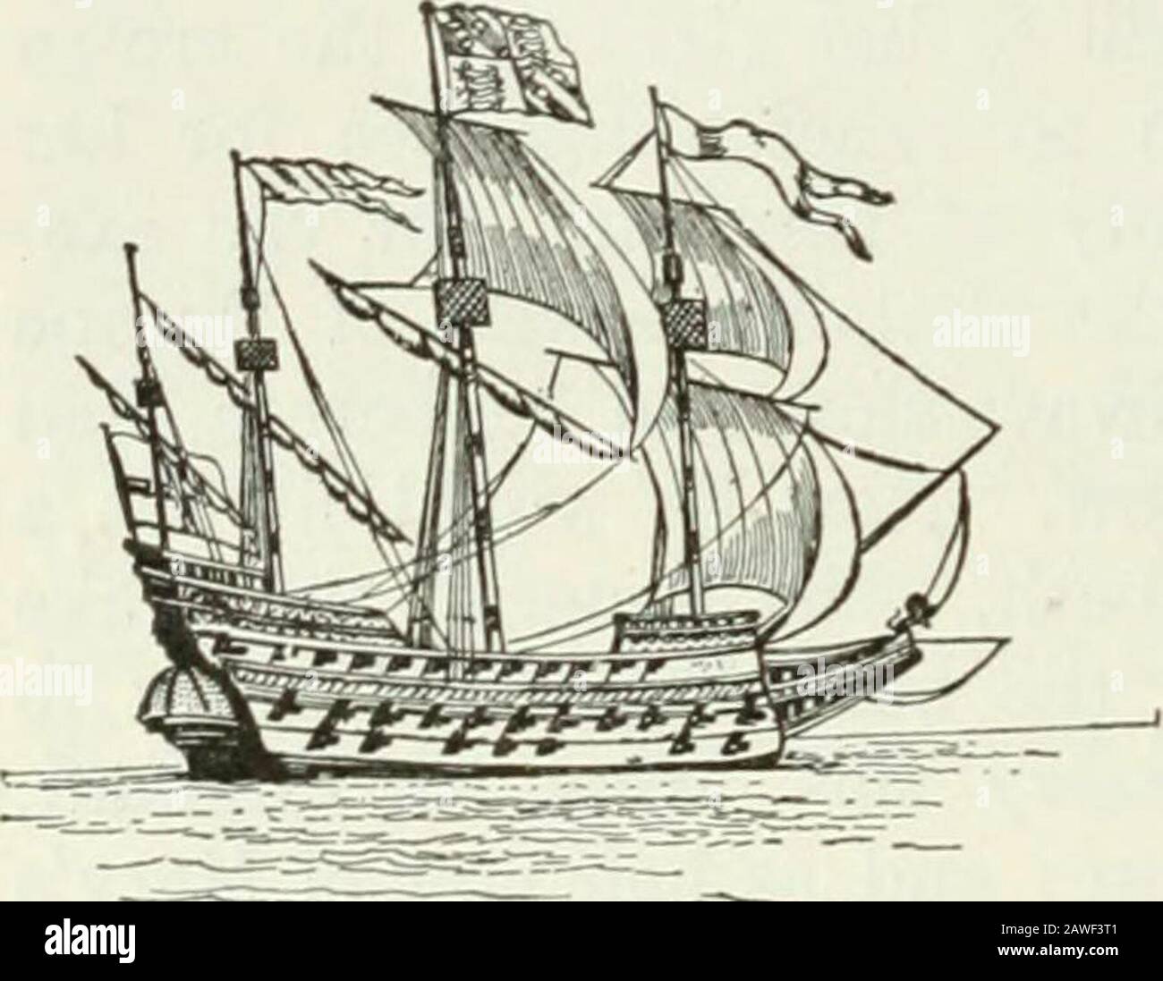 Ontario High School History of England . times as numerous as those of the royal navy, would takepart in the fight when the time came. No doubt the Englishships were smaller than the ships of Spain. These, withtheir high castles in bow and stern, and their broad bows,looked formidable. The English, however, had the advantageof more powerful cannon with which they could batter the 232 HISTORY OF ENGLAND great Spanish ships, while keeping out of range them-selves. Their ships were also swifter, and they could beatbetter to windward, and turn more readily than their foes. English sailors too were Stock Photo