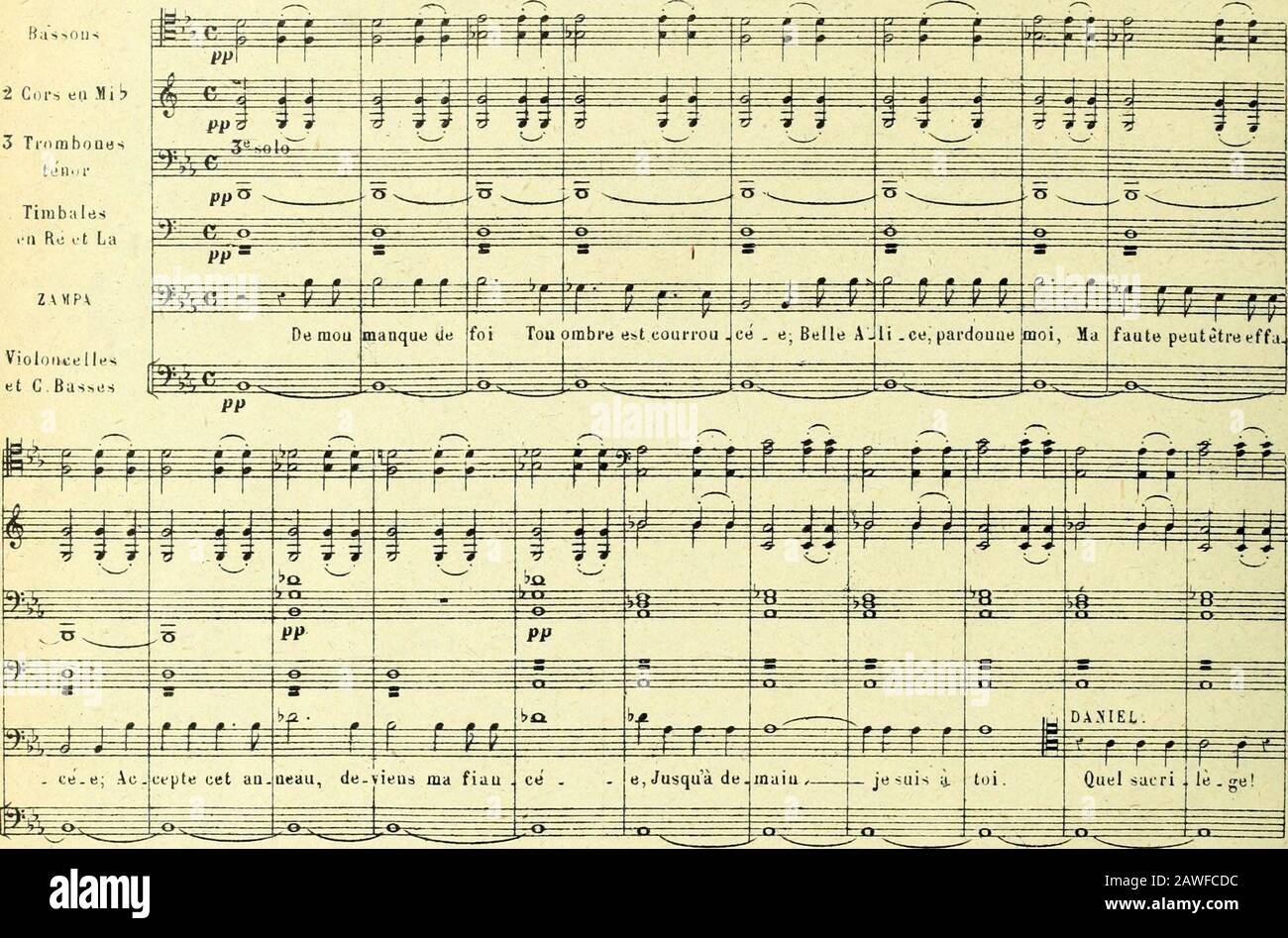 Nouveau traité d'instrumentation . re descendant, afin de démontrer aussiclairement que possible le mécanisme de sa formation. I [I III IV V VI [VII]-sons 8 I II III IV V VI [VII]-sons 7 I II III IV V VI [VII] -sons 6 I II III IV V VI [VU] -sons 5 I II III IV V VI [VII] -sons 4 bi*b mm 33. *-*+ -TTfc I II III IV V VI VII -sous 3 I II III IV V VI VII-sons2 ÉÉÉËÉ ™ J J J SJÎ[&gt;° ^ Jt&gt;fe^| 33 o-ni En utilisant les harmoniques extrêmes (sons 10, 9,1 ) on peut ajouter à cette étendue nor-male quatre notes suraiguës: ° I II III IV-sonS 10 I II-*ohs9 plus quatre notes sous-graves séparées du res Stock Photo