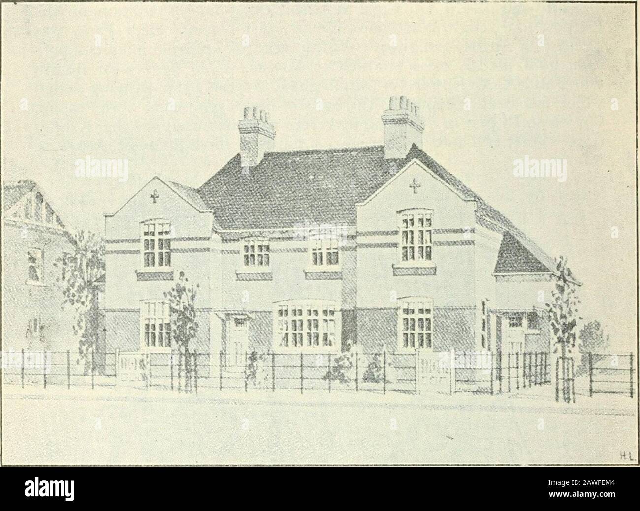 Housing up-to-date (companion volume to the Housing handbook) . The area of the portion newly plannedis about 24 acres, and the scale isroughly about -^^ of an inch to 100 feet.The portion already built upon is showntowards the top of the page. l62 SHEFFIELD COTTAGE EXHIBITION, 1907.. [Ilhctrations kindly hnt hv the Munic!/&gt;alJournal.] FIRST PRIZE-CLASS A.Architect, H L. Paterson, A.R. I.B.A., iq, St. James Street, Sheffield.Builders—Thomas Roper and Sons limited, Mowbray Street, Sheffield. The sites are leased for 200 years at a ground rent based on (a) thecapital value of the land taken a Stock Photo