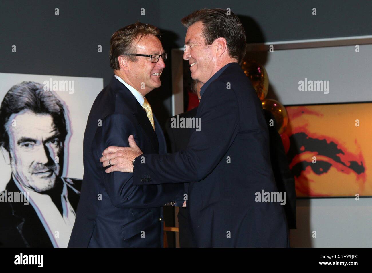 Los Angeles, CA. 7th Feb, 2020. Doug Davidson, Peter Bergman at arrivals for Eric Braeden 40th Anniversary Celebration on THE YOUNG AND THE RESTLESS, Television City, Los Angeles, CA February 7, 2020. Credit: Priscilla Grant/Everett Collection/Alamy Live News Stock Photo