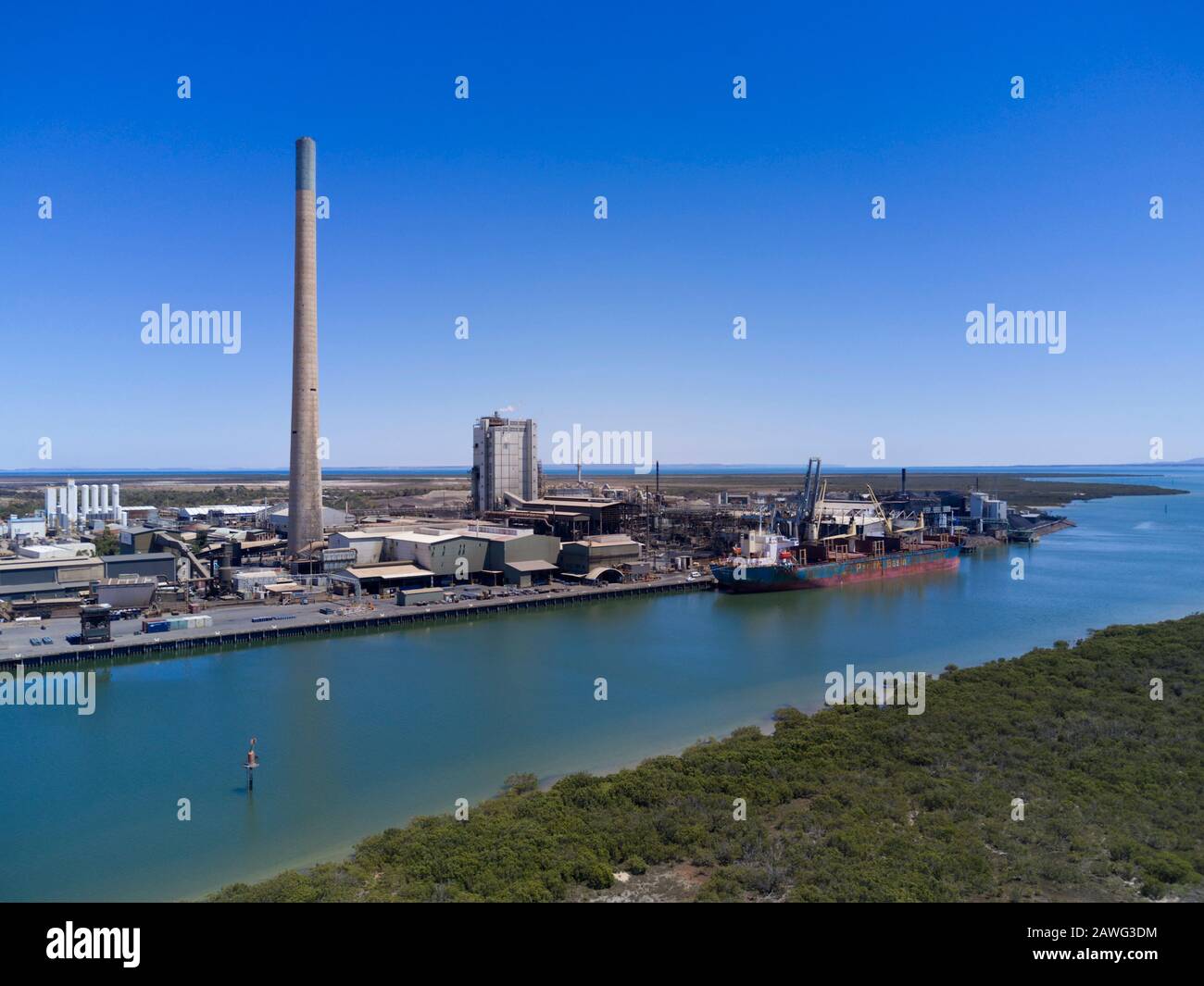 Aerial of the harbour and lead processing smelter at Port Pirie South Australia Stock Photo Alamy