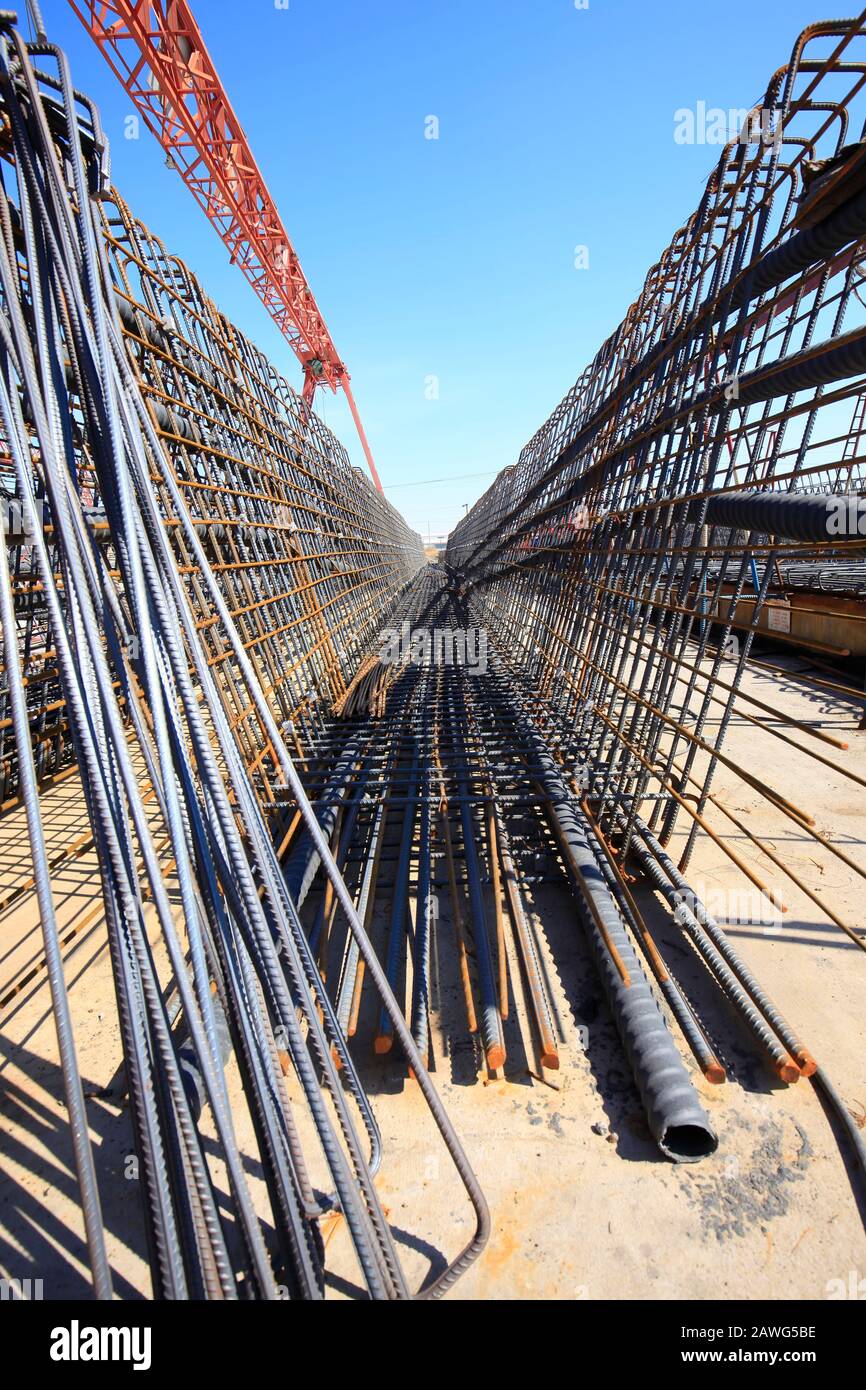 grid of reinforcement Stock Photo Alamy