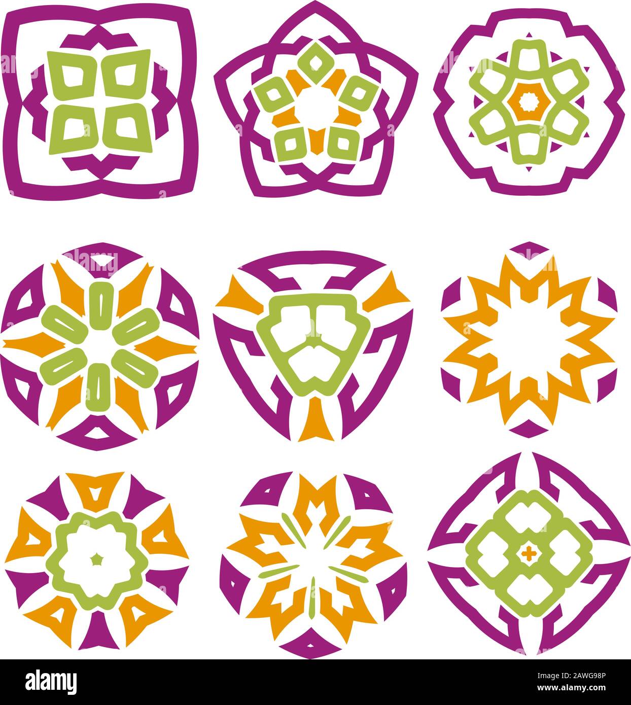 Collection of various creative graphics design vector elements Stock Vector