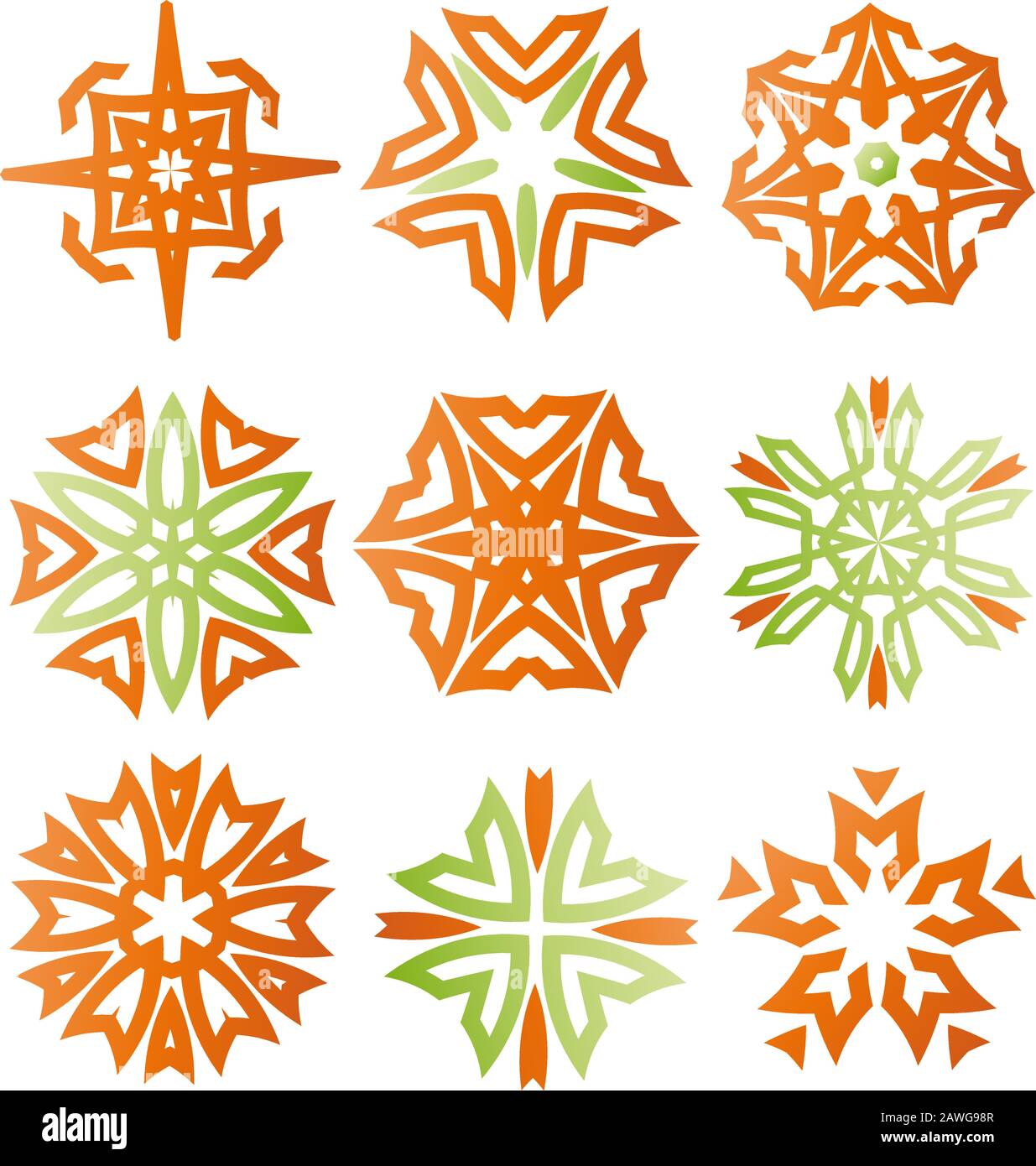 Collection of various creative graphics design vector elements Stock ...