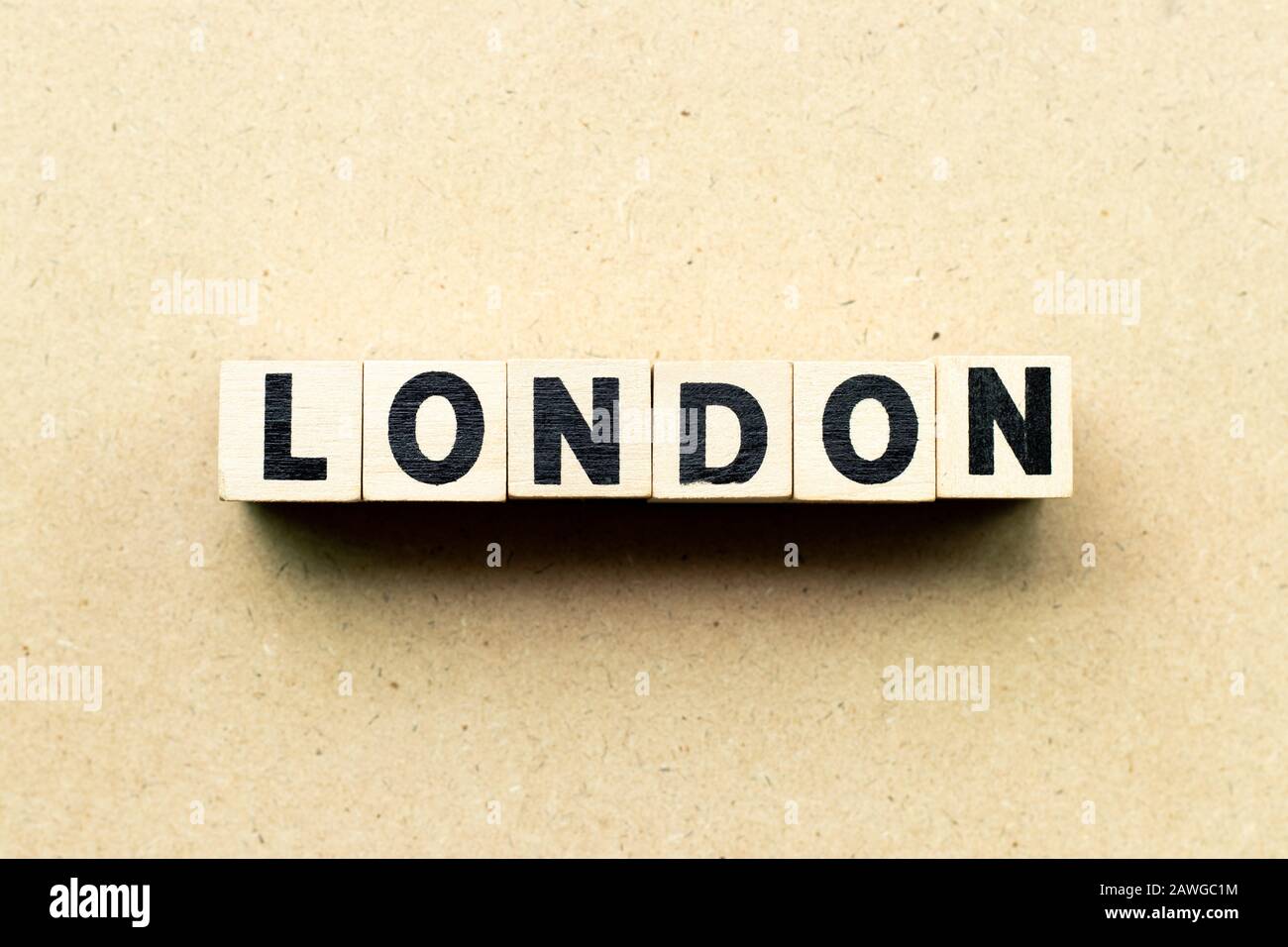 London Lettering Block Letter block in word London on wood background Stock Photo - Alamy