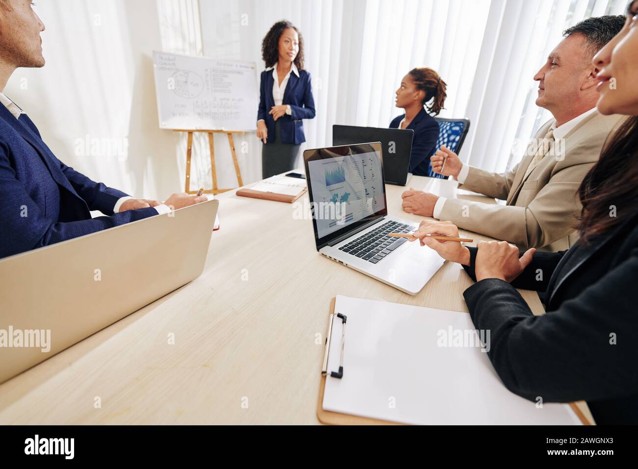 For Managers Meeting multi ethnic managers planning hi-res stock photography and ...