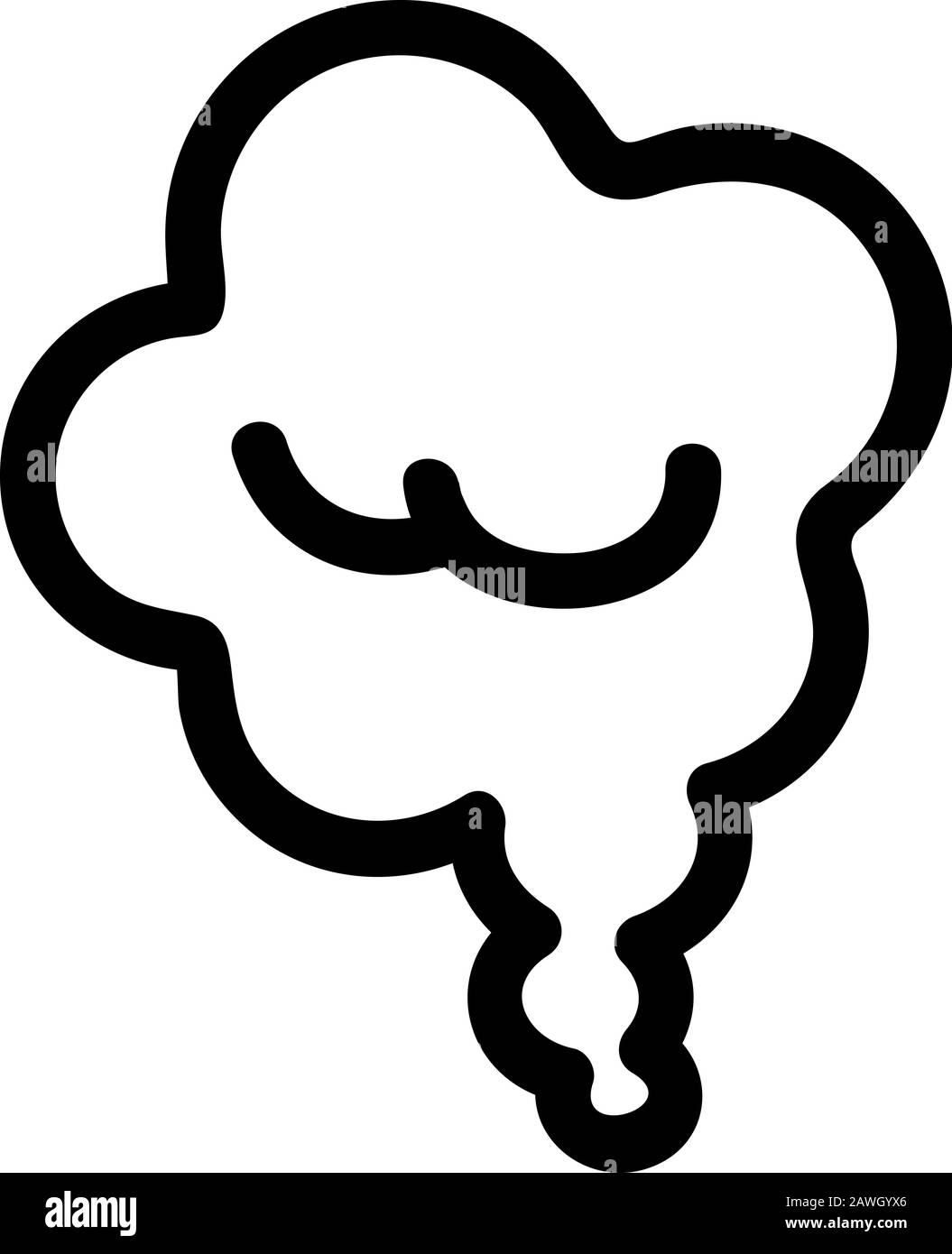 the smell of the icon vector. Isolated contour symbol illustration ...