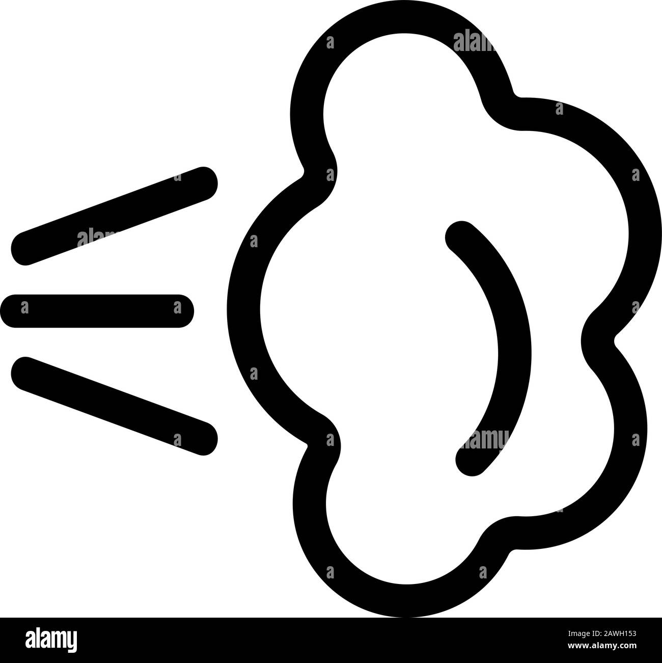 the smell of the icon vector. Isolated contour symbol illustration ...