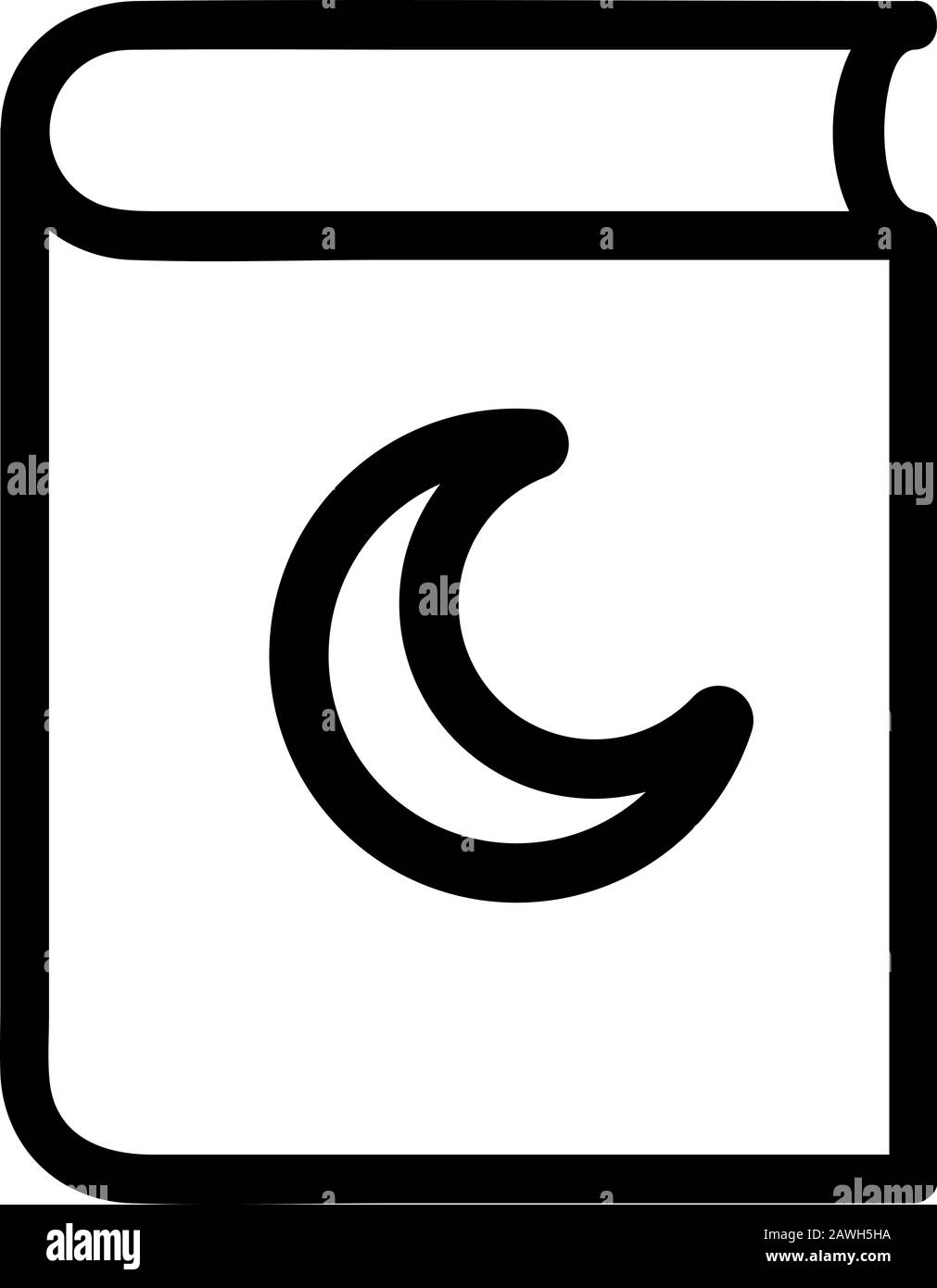 Koran icon vector. Isolated contour symbol illustration Stock Vector