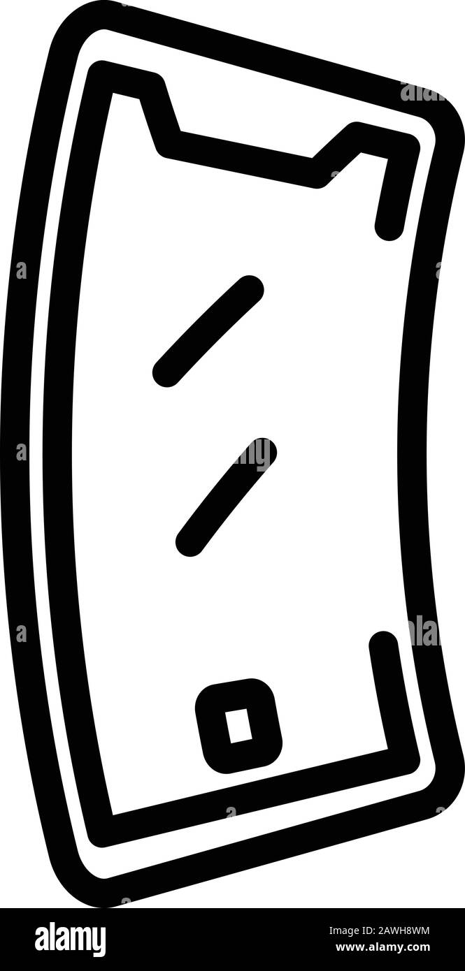 Folding smartphone icon, outline style Stock Vector Image & Art - Alamy