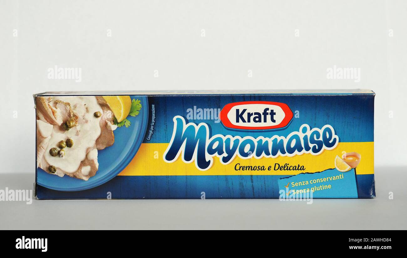 CHICAGO, USA CIRCA DECEMBER 2019 Kraft packet of mayonnaise Stock