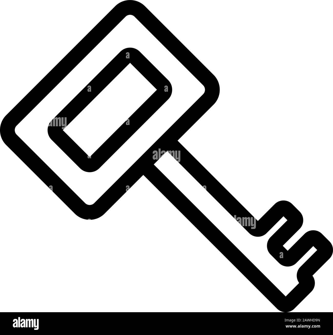key icon vector. Isolated contour symbol illustration Stock Vector ...