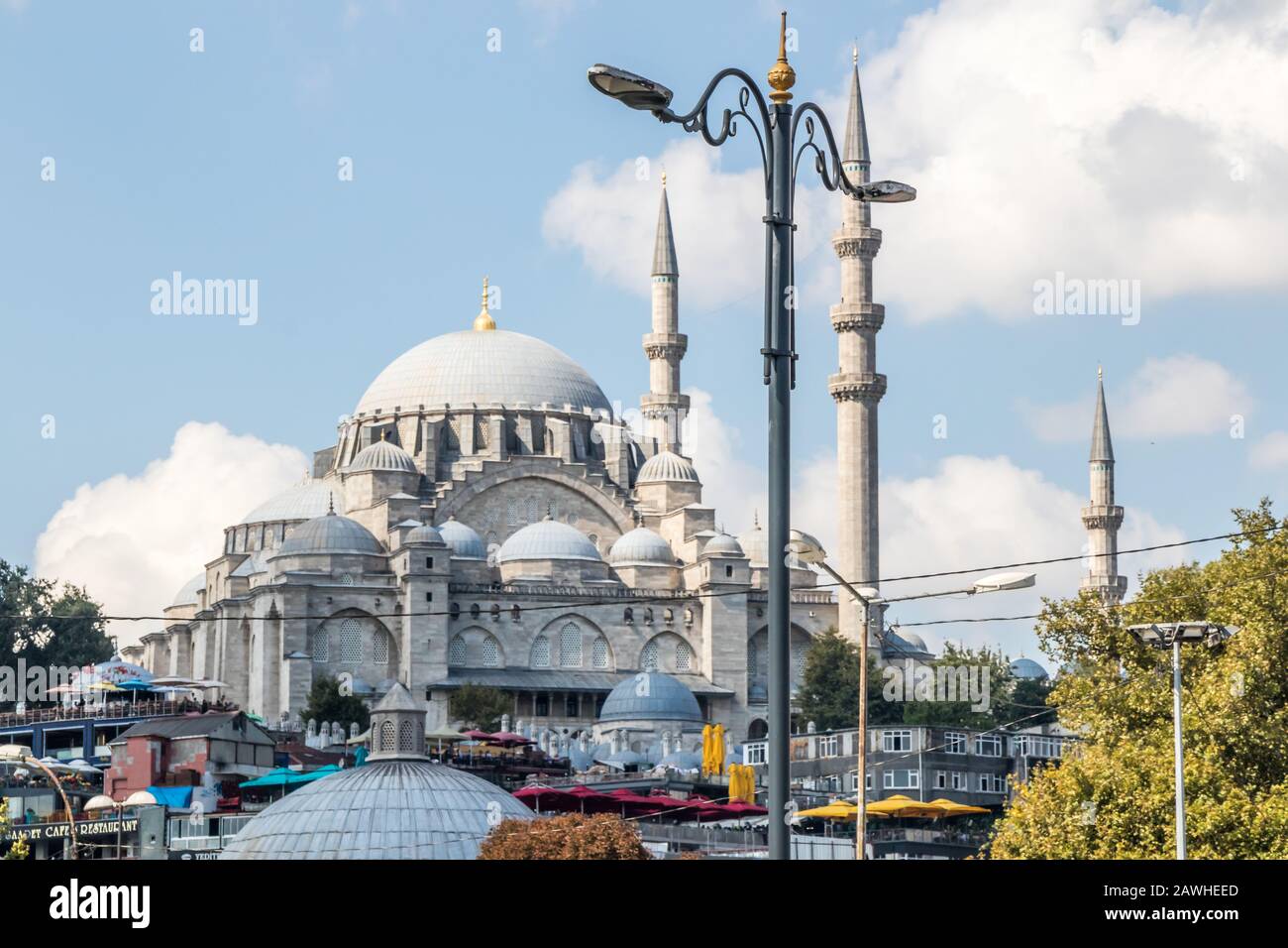 Istanbul, Turkey - August 30th 2019: View of the Blue Mosque. Also ...
