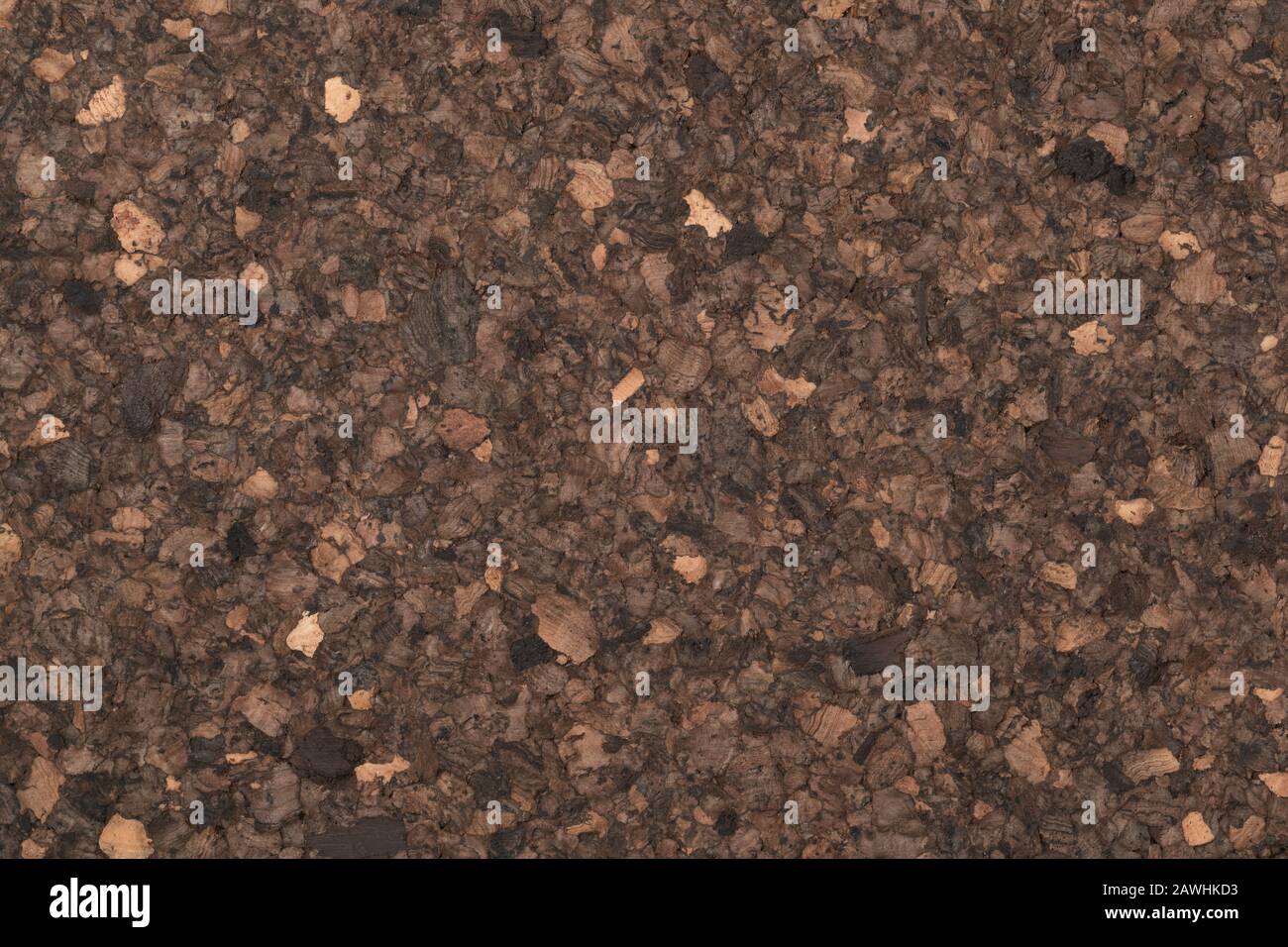 dark brown cork texture closeup, background Stock Photo