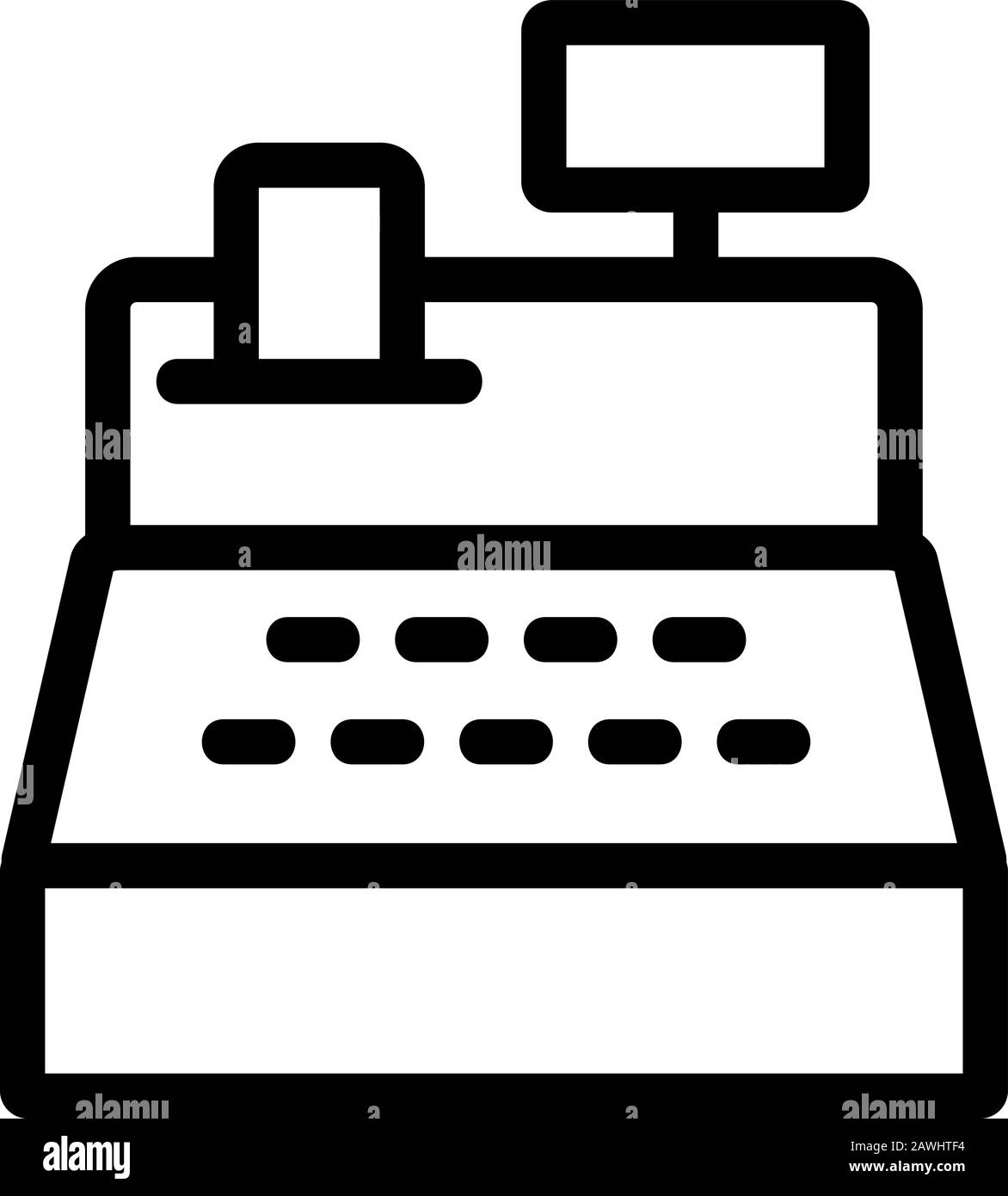 Cashier icon vector. Isolated contour symbol illustration Stock Vector ...