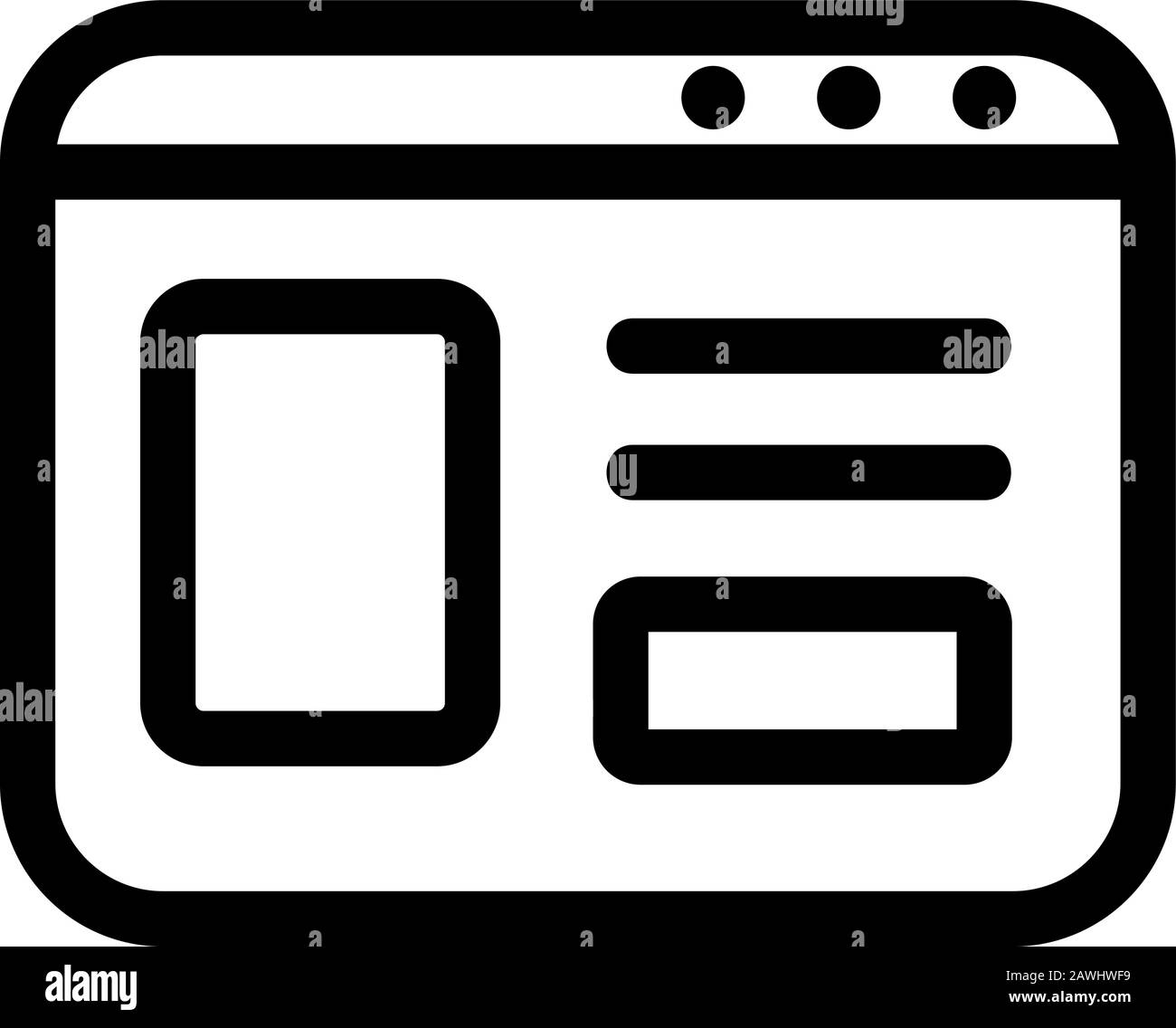 browser icon vector. Isolated contour symbol illustration Stock Vector ...