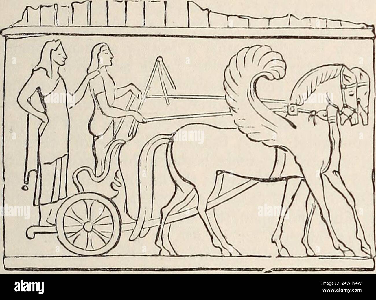 A dictionary of Greek and Roman antiquities.. . dErcoIano, vol. i. p. 257.) [J. Y.] ANTOMOSIA (avTWfioaia). [Anakrisis,p. 92, a ; Paragraphe.] ANTYX (dvrv%, probably allied etymologicallyto cfyi7ru|), the rim or border of any thing, espe-cially of a shield, or chariot. The rim of the largeround shield of the ancient Greeks was thinnerthan the part which it enclosed. Thus the orna-mental border of the shield of Achilles, fabricatedby Hephaestus, was only threefold, the shield itselfbeing sevenfold. {II. xviii. 479 ; comp. xx. 275.)See examples of the antyx of a shield in woodcutsto Antefixa, Ar Stock Photo