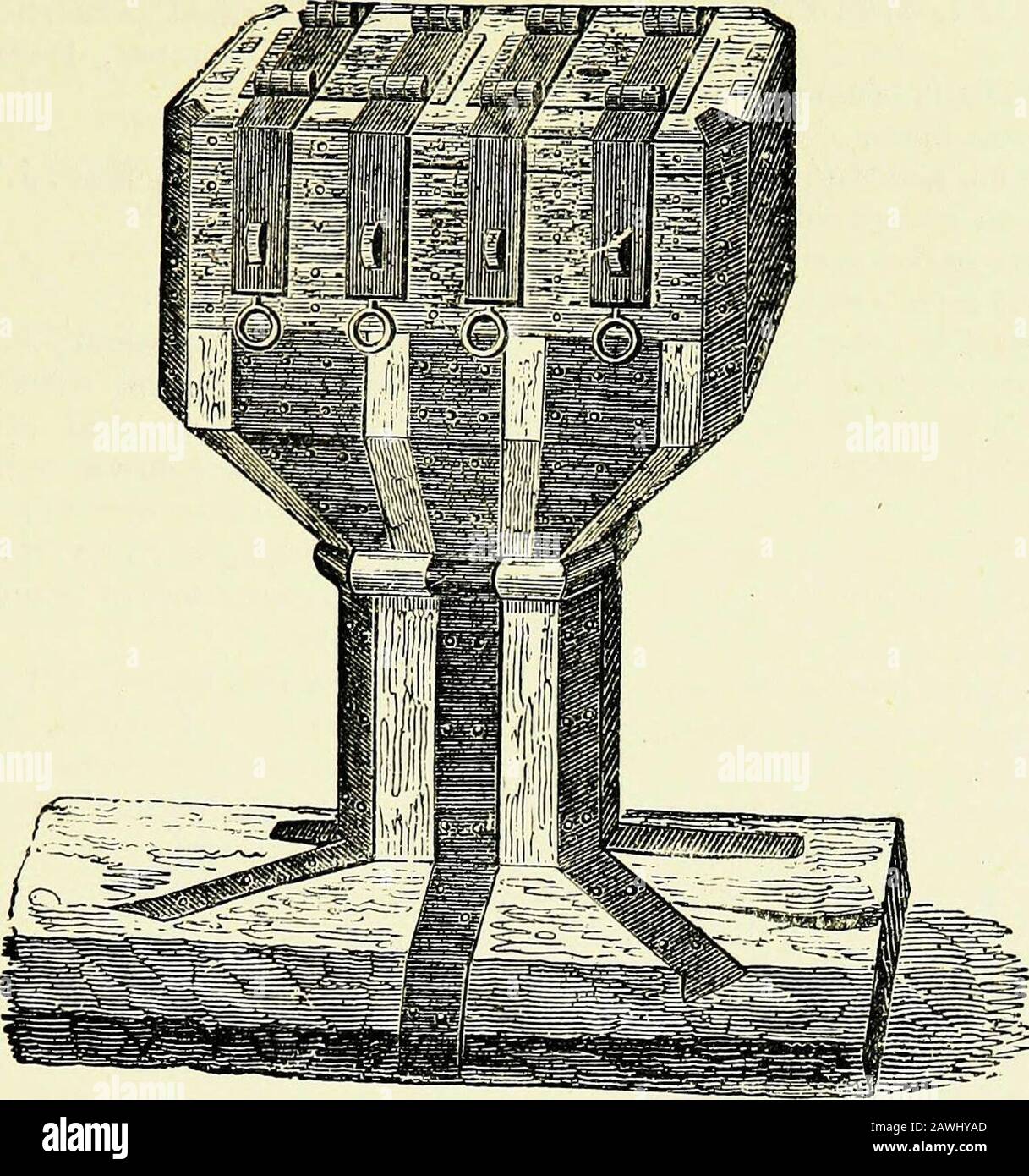Ancient two holes locks hi-res stock photography and images - Alamy