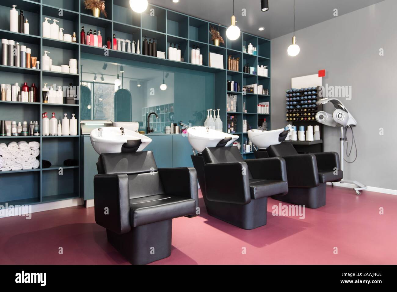 Modern beauty room and hair salon for women Stock Photo