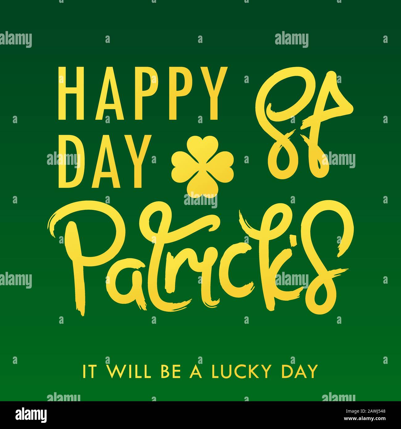 Paintbrush calligraphy festive card. Hand made brush lettering on smear background. Vector