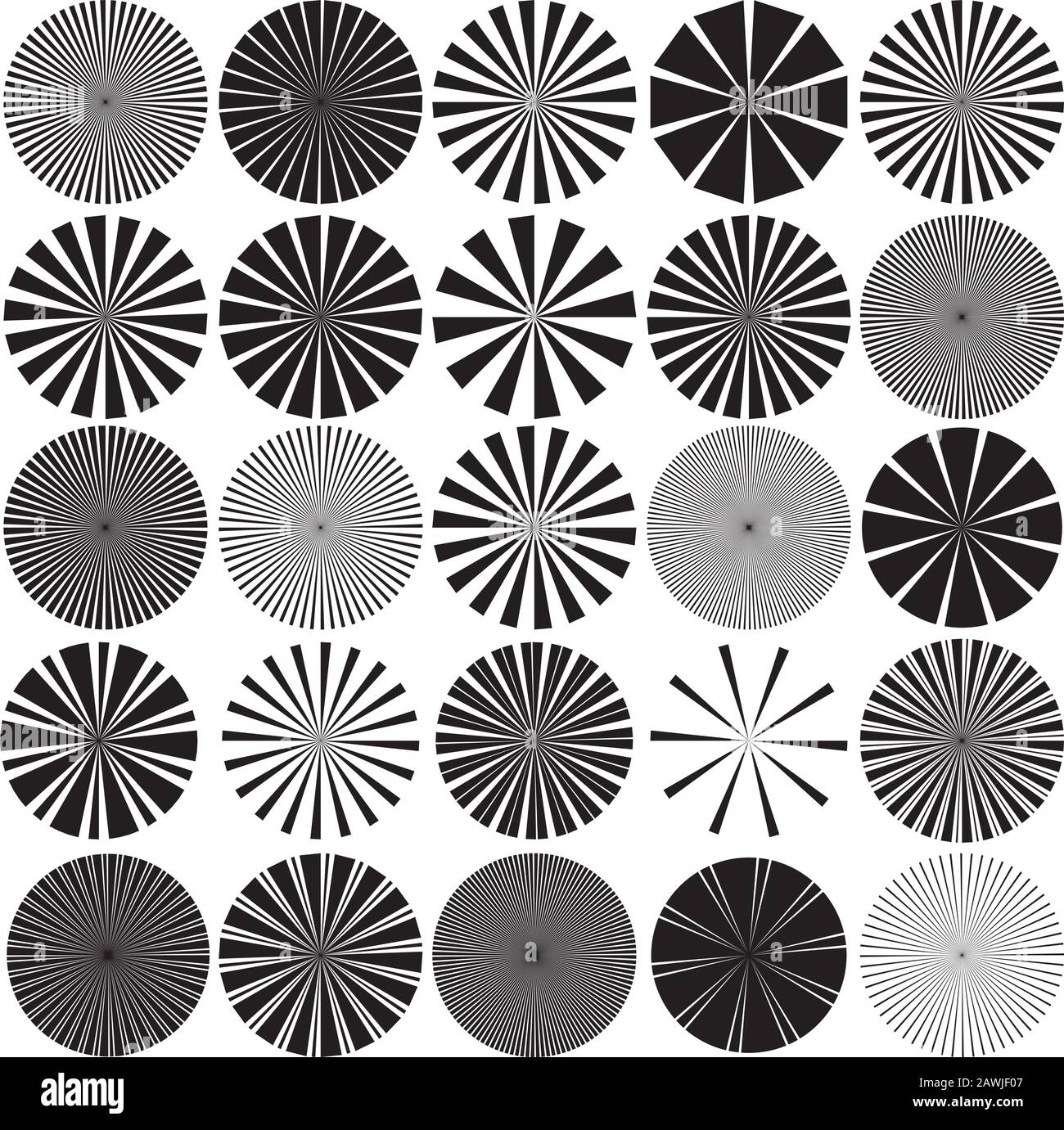 Vector Radial Pattern Graphic Collection Stock Vector Image & Art Alamy