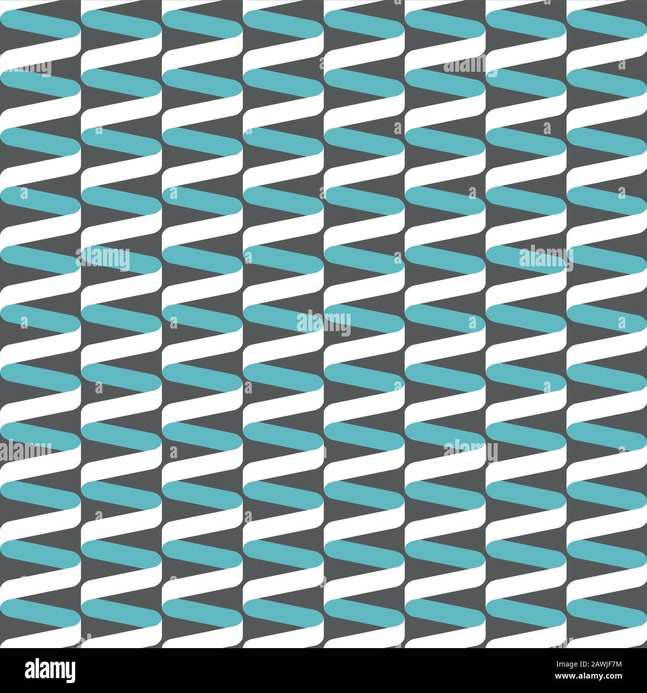 Seamless spiral ribbon wave pattern background Stock Vector