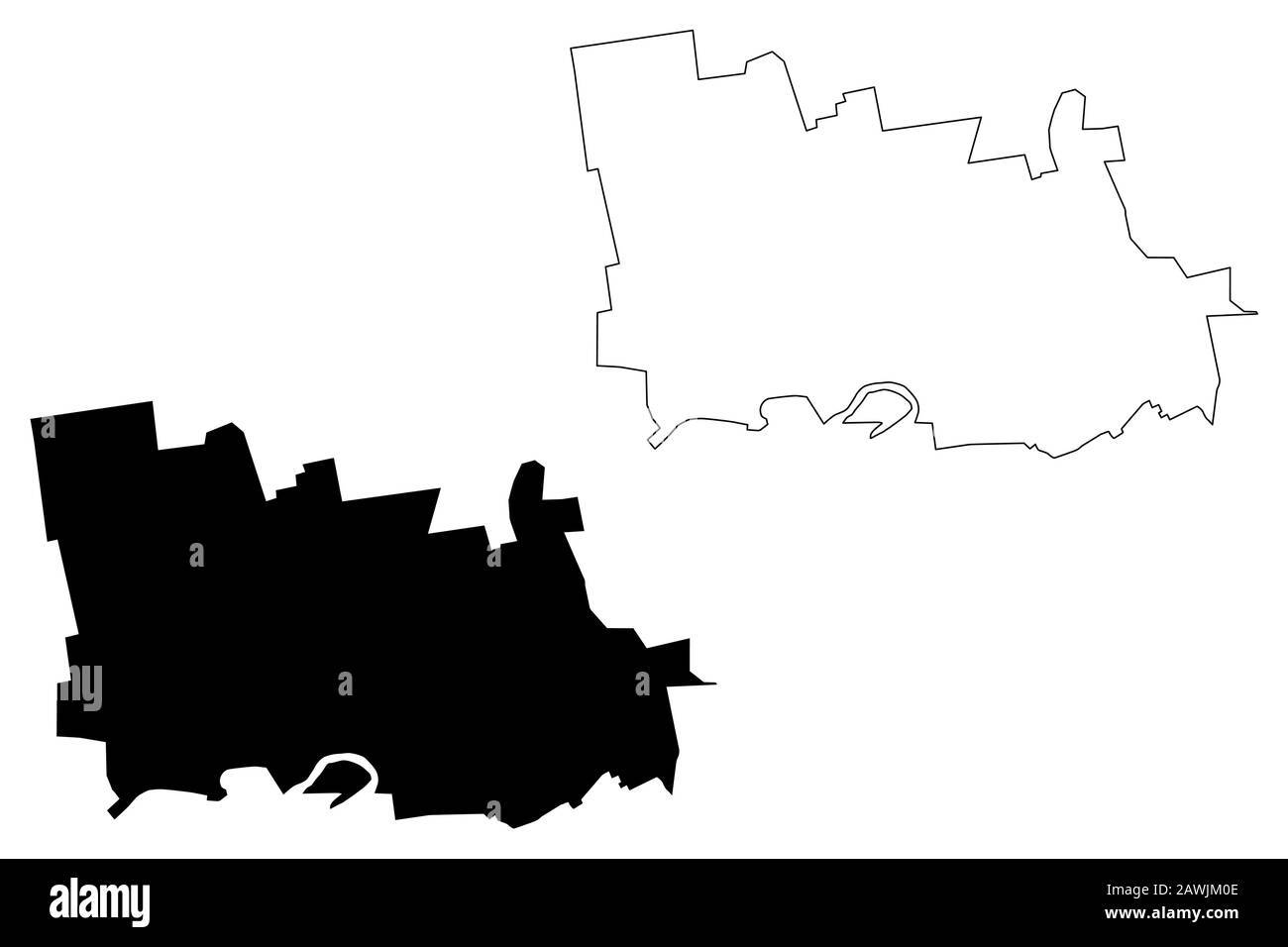 Tiraspol City (Republic of Moldova, Transnistria or Transdniestria, Pridnestrovian Moldavian Republic) map vector illustration, scribble sketch City o Stock Vector